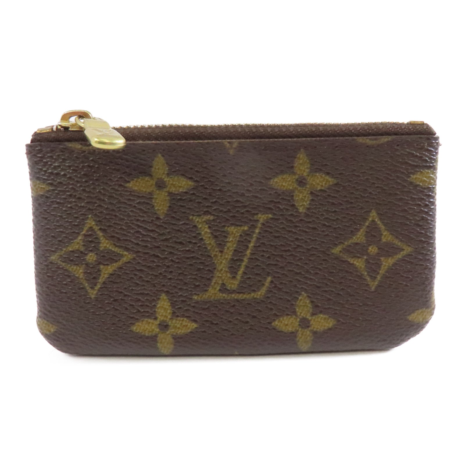 LOUIS VUITTON Monogram Coins Case金扣零錢包棕色