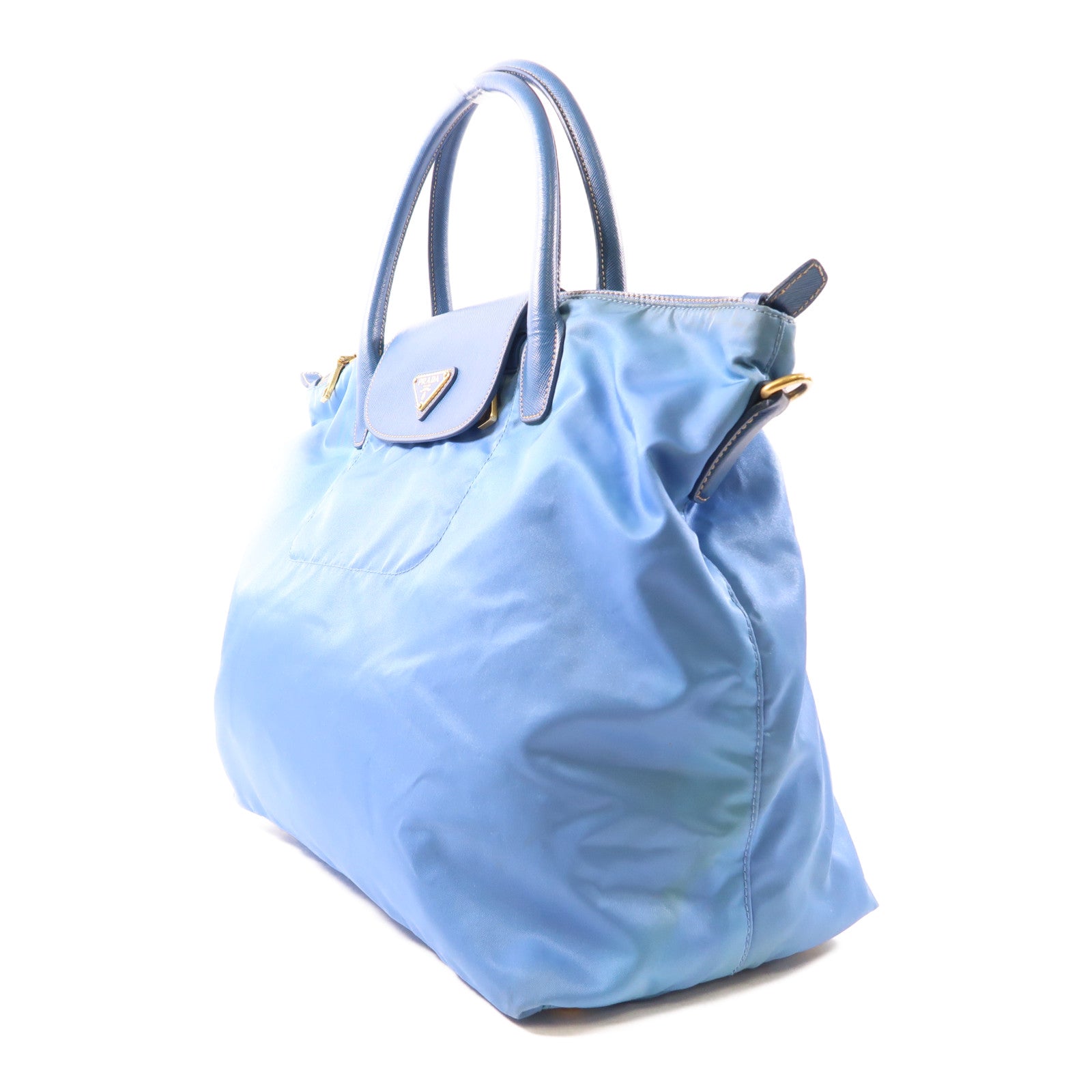 PRADA 尼龍2Way Shoulder金扣手挽肩背兩用袋