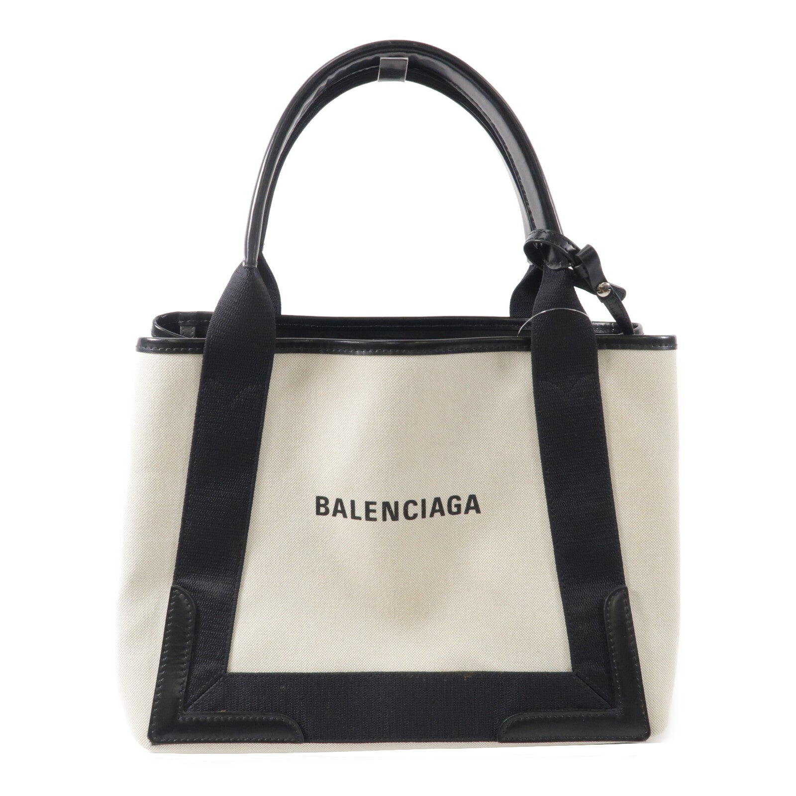 BALENCIAGA 牛皮皮革/帆布Navy Cabas Small手挽袋