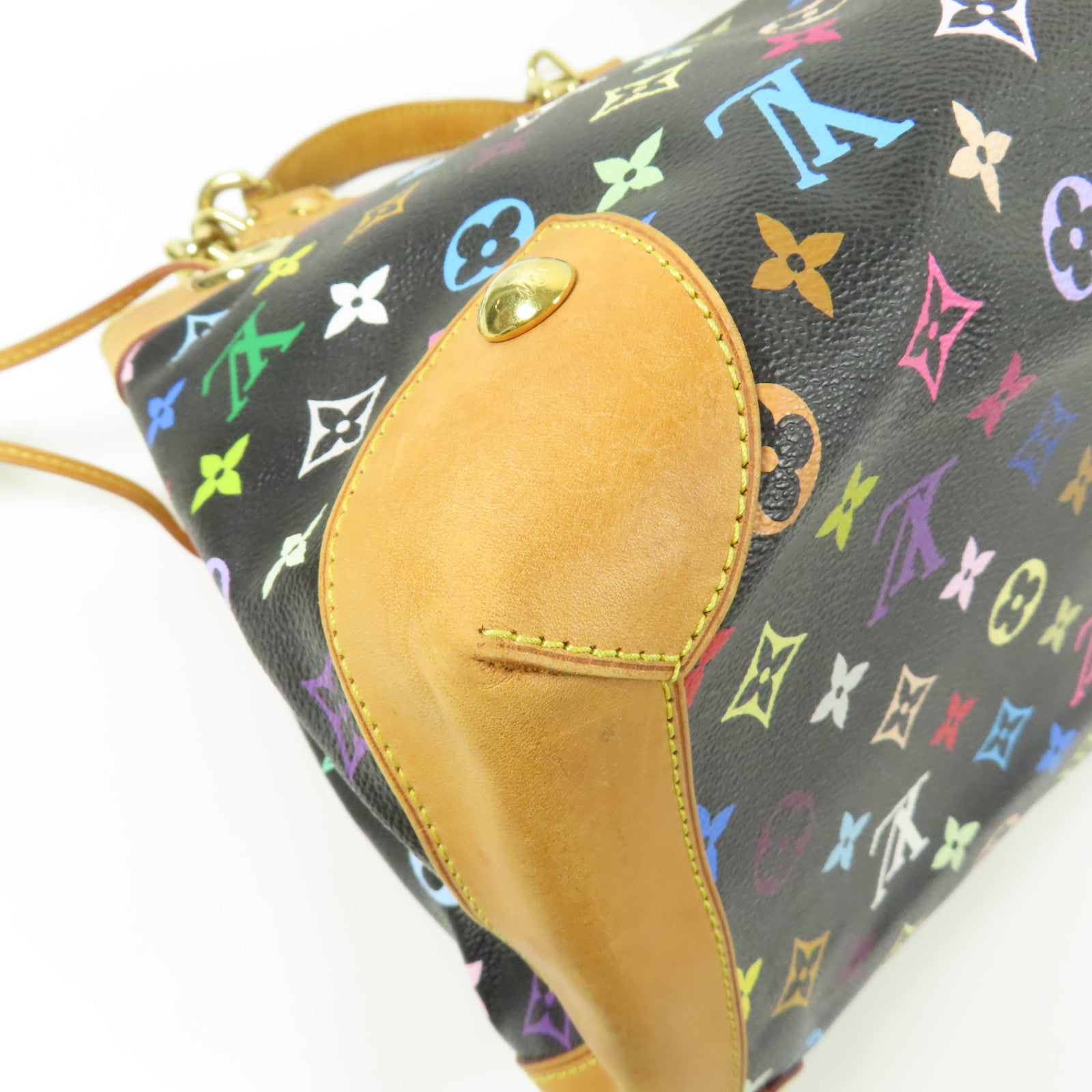 LOUIS VUITTON LV GHW Ursula Shoulder Bag M40124 Monogram Multicolore Black