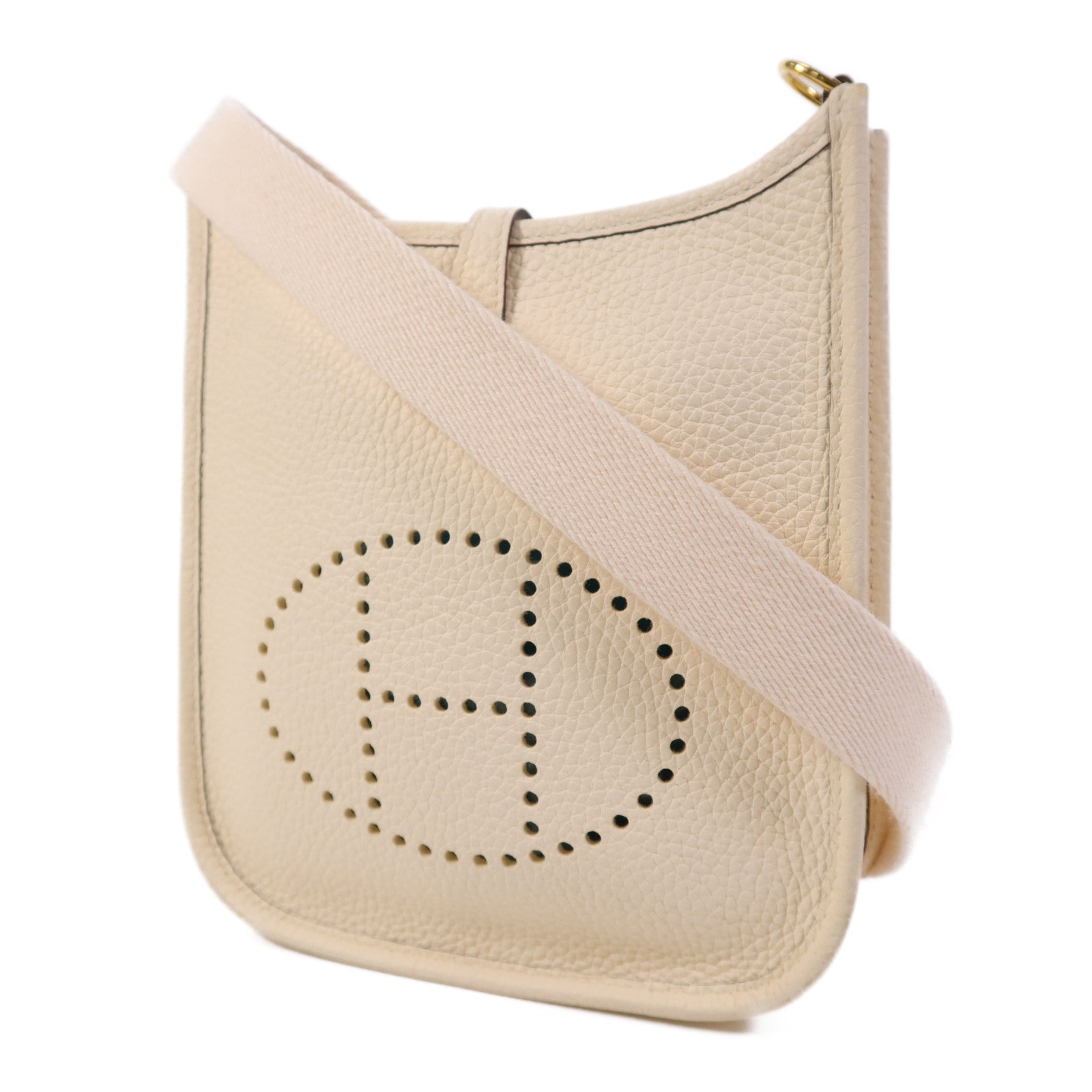 HERMES Clemence皮革Evelyne TPM金扣肩背袋Nata