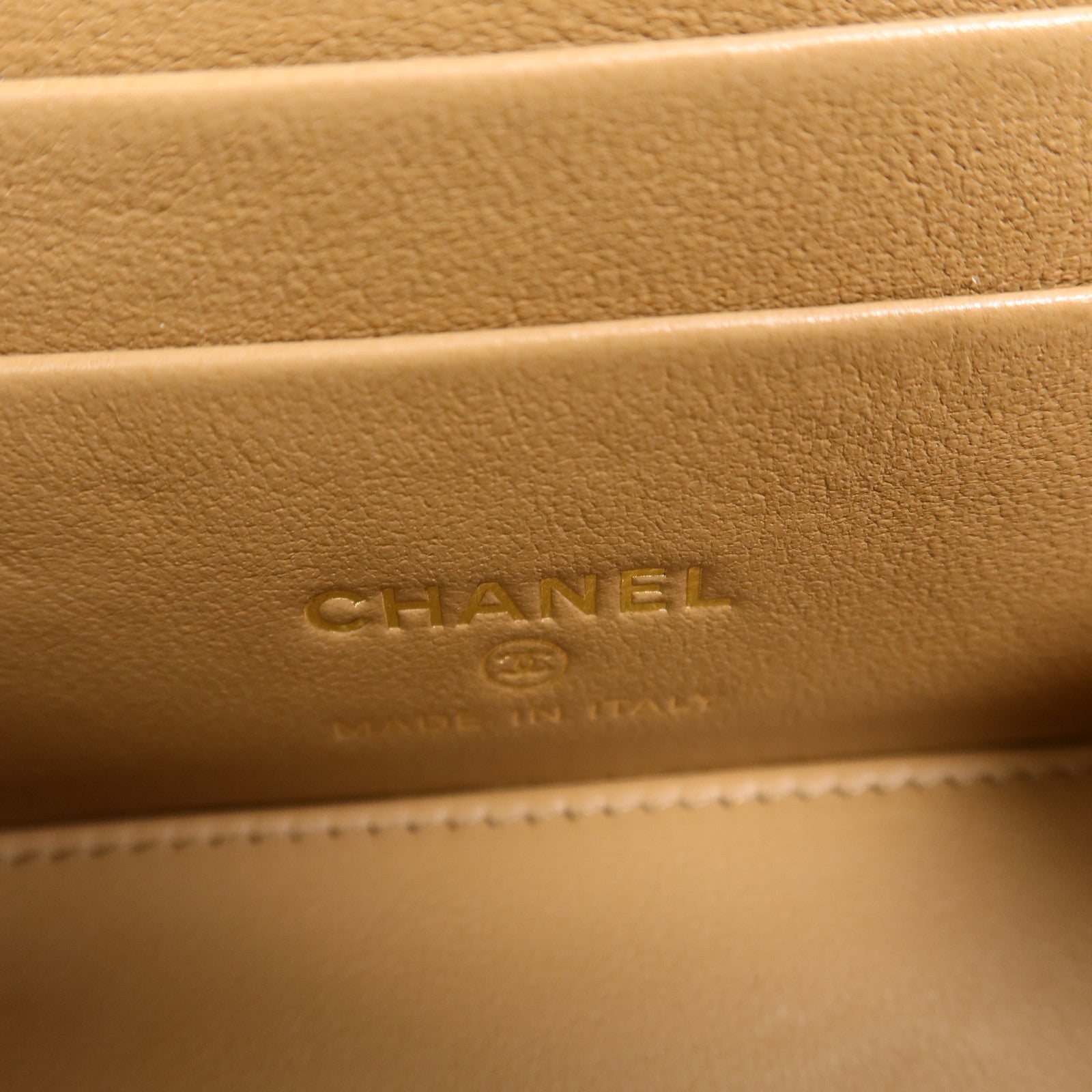 CHANEL 羊皮皮革Vanity Case鏈帶肩背袋