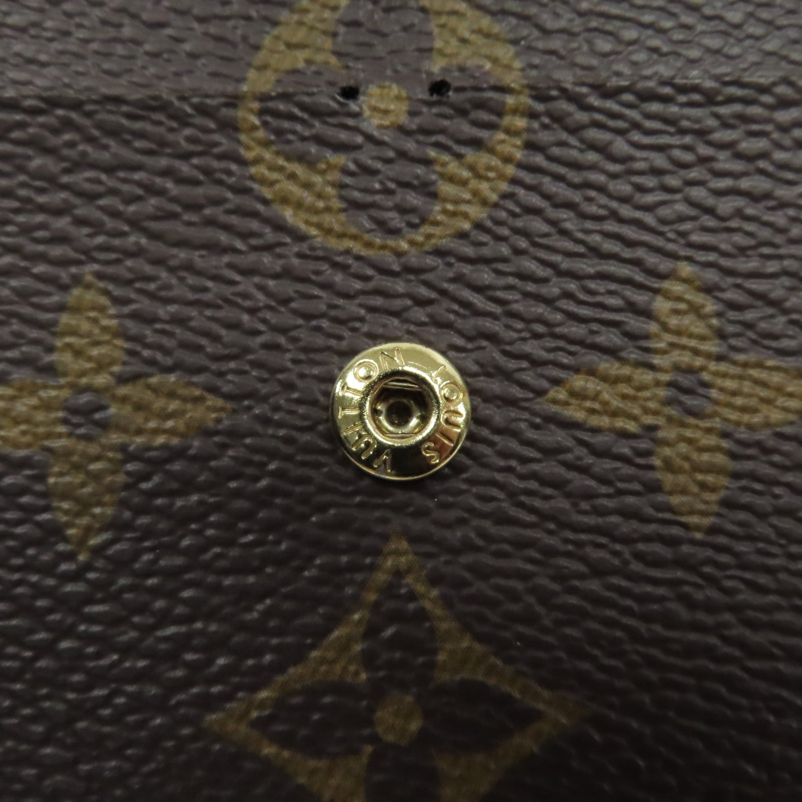 LOUIS VUITTON Monogram Emilie Wallet金扣長錢包啡色/粉紅色