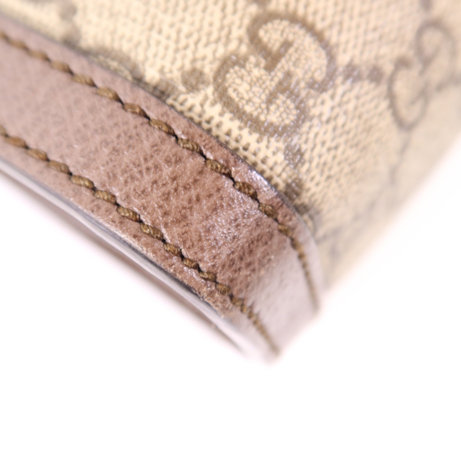 GUCCI GG GHW Ophidia GG Medium Chain Shoulder Bag Coated Canvas Brown