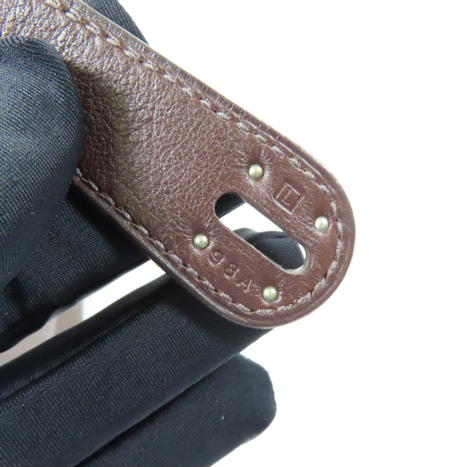 HERMES Swift皮革Lindy 30銀扣手挽肩背兩用袋Brown
