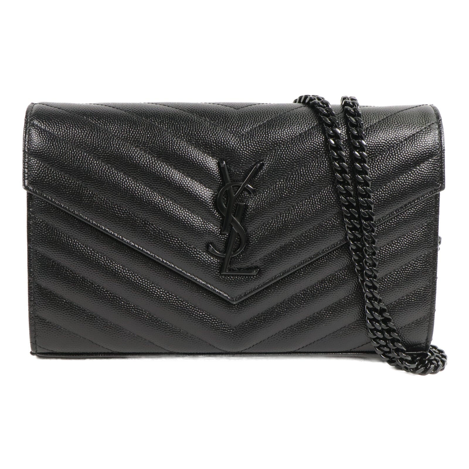 SAINT LAURENT 牛皮皮革Cassandre Envelope肩背袋