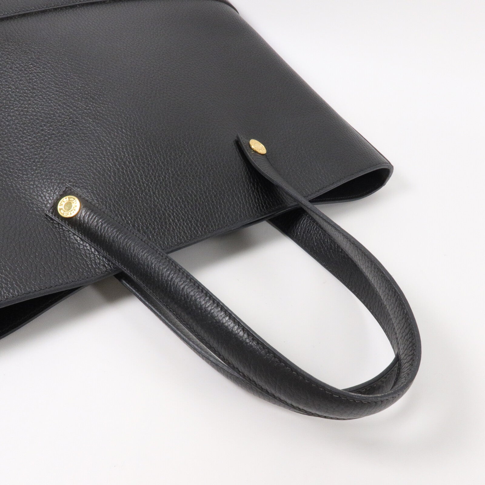 HERMES Fjord皮革Sorbonne Tote手挽袋Noir