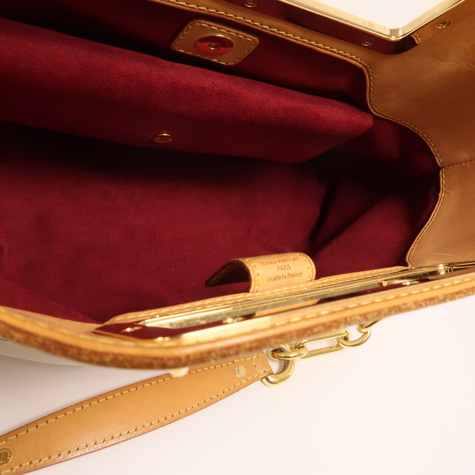 LOUIS VUITTON Monogram Multicolore Judy MM金扣鏈帶手挽肩背兩用袋