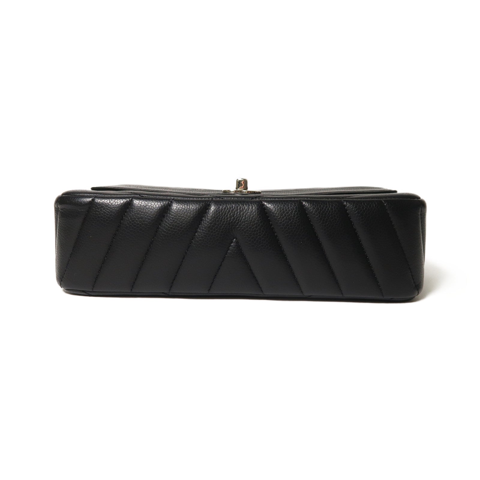 CHANEL 牛皮皮革Shoulder Bag銀扣鏈帶肩背袋黑色