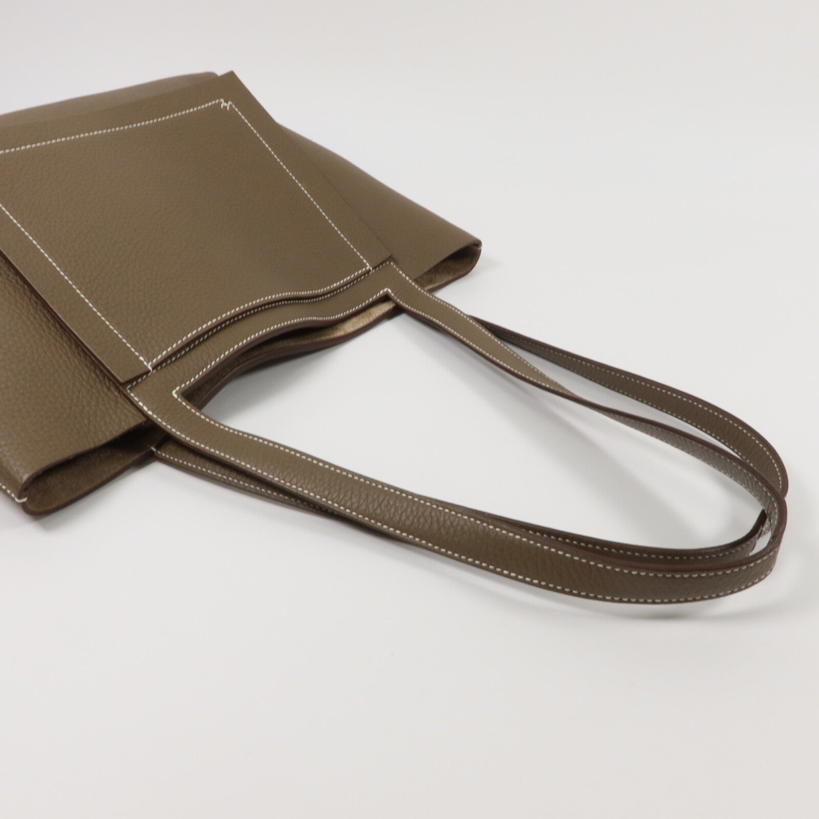 HERMES Clemence皮革Cabasellier 31肩背袋Etoupe