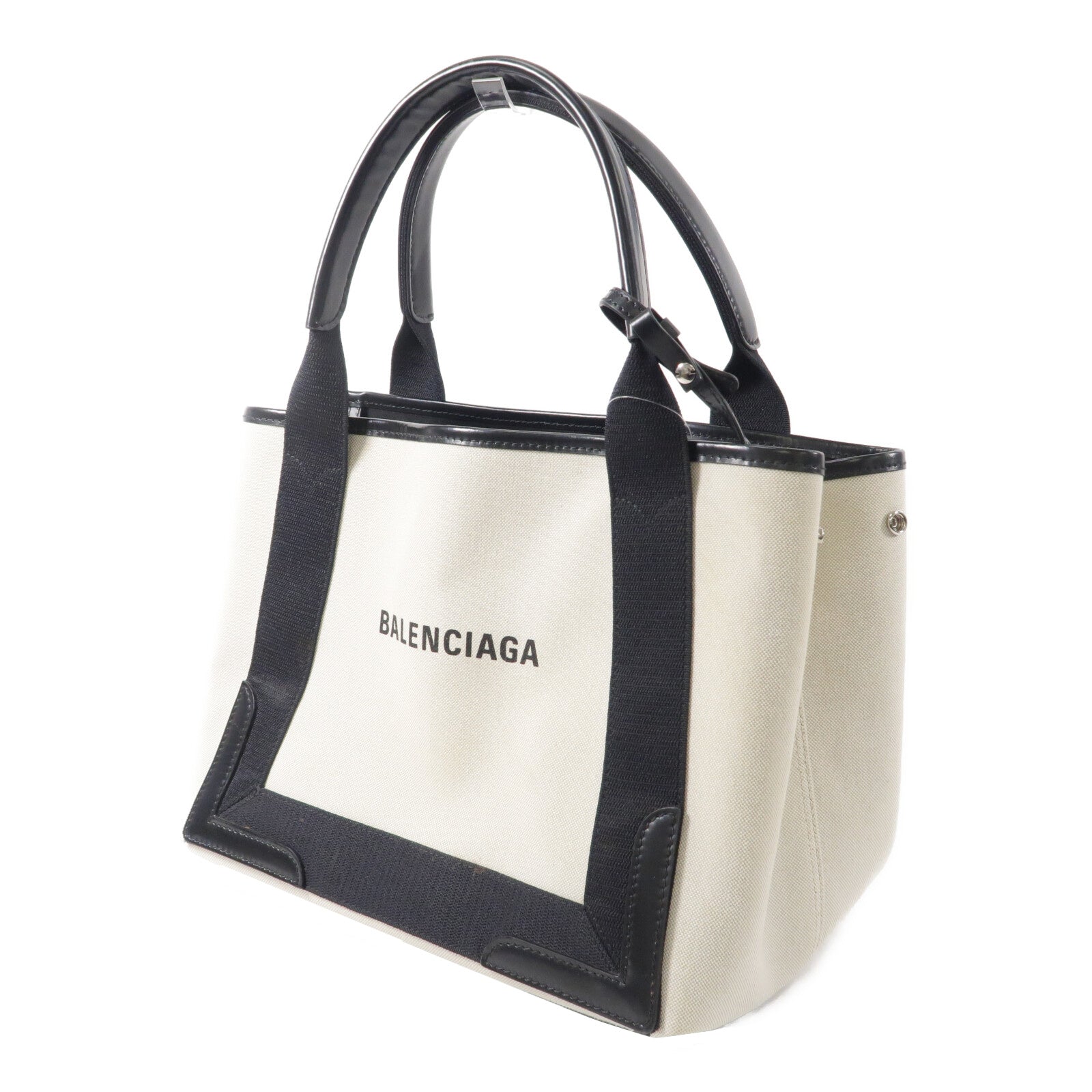 BALENCIAGA 牛皮皮革/帆布Navy Cabas Small手挽袋