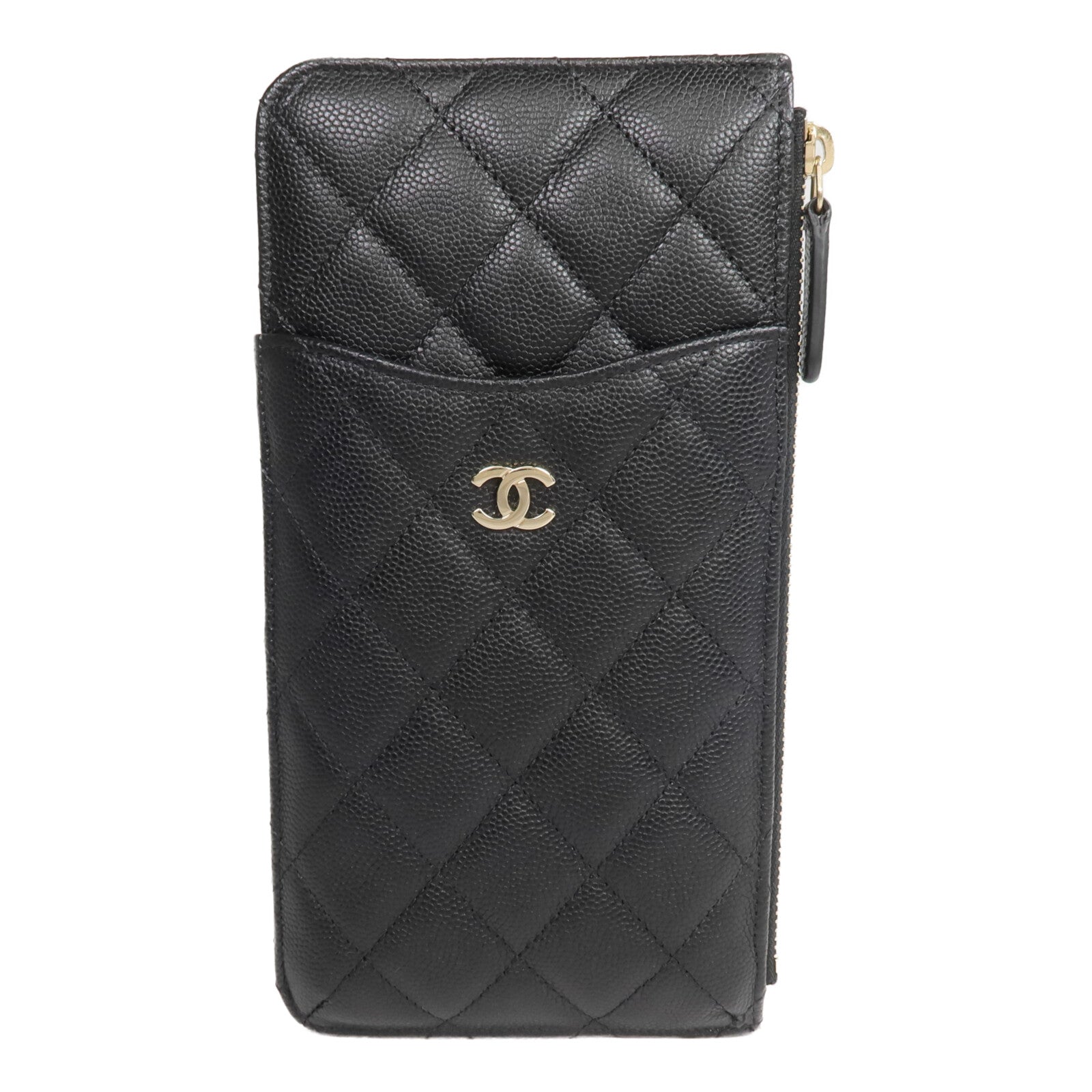 CHANEL 牛皮皮革Classic Phone Pouch with Zipper長錢包/手機袋