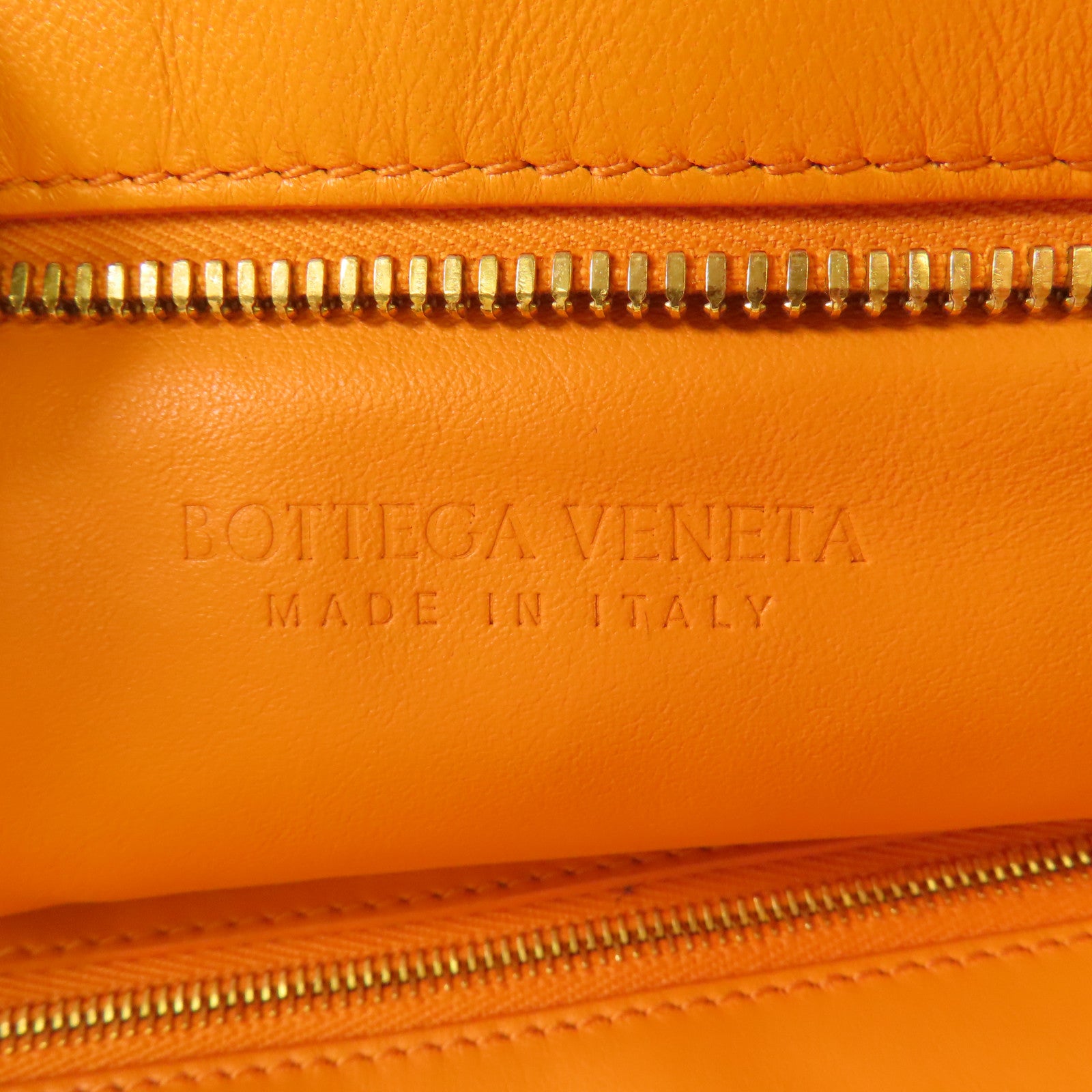 BOTTEGA VENETA GHW Woven Knot Handbag 607964 VCPP0 Leather Orange