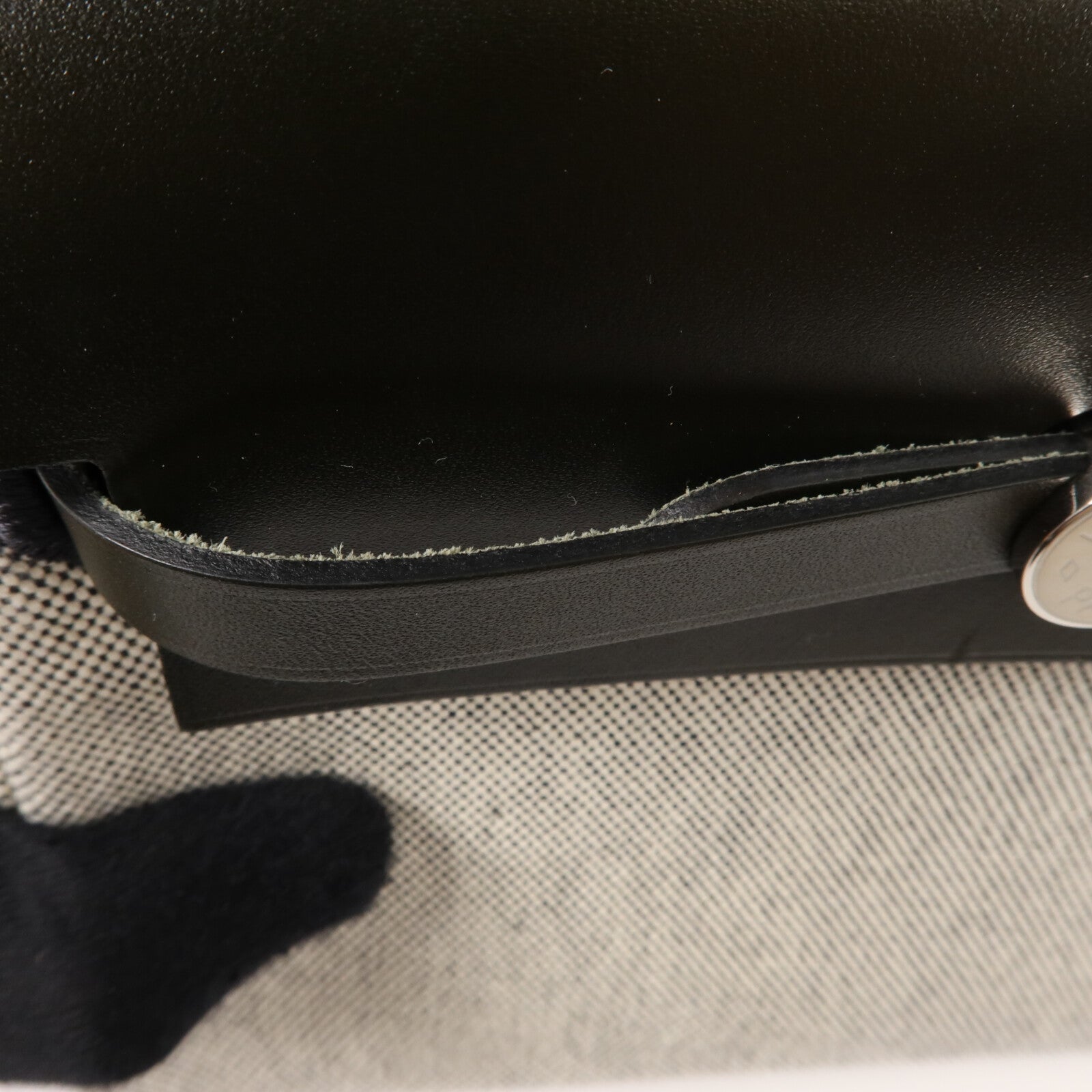 HERMES 帆布Herbag Mini肩背袋Vert Moyen