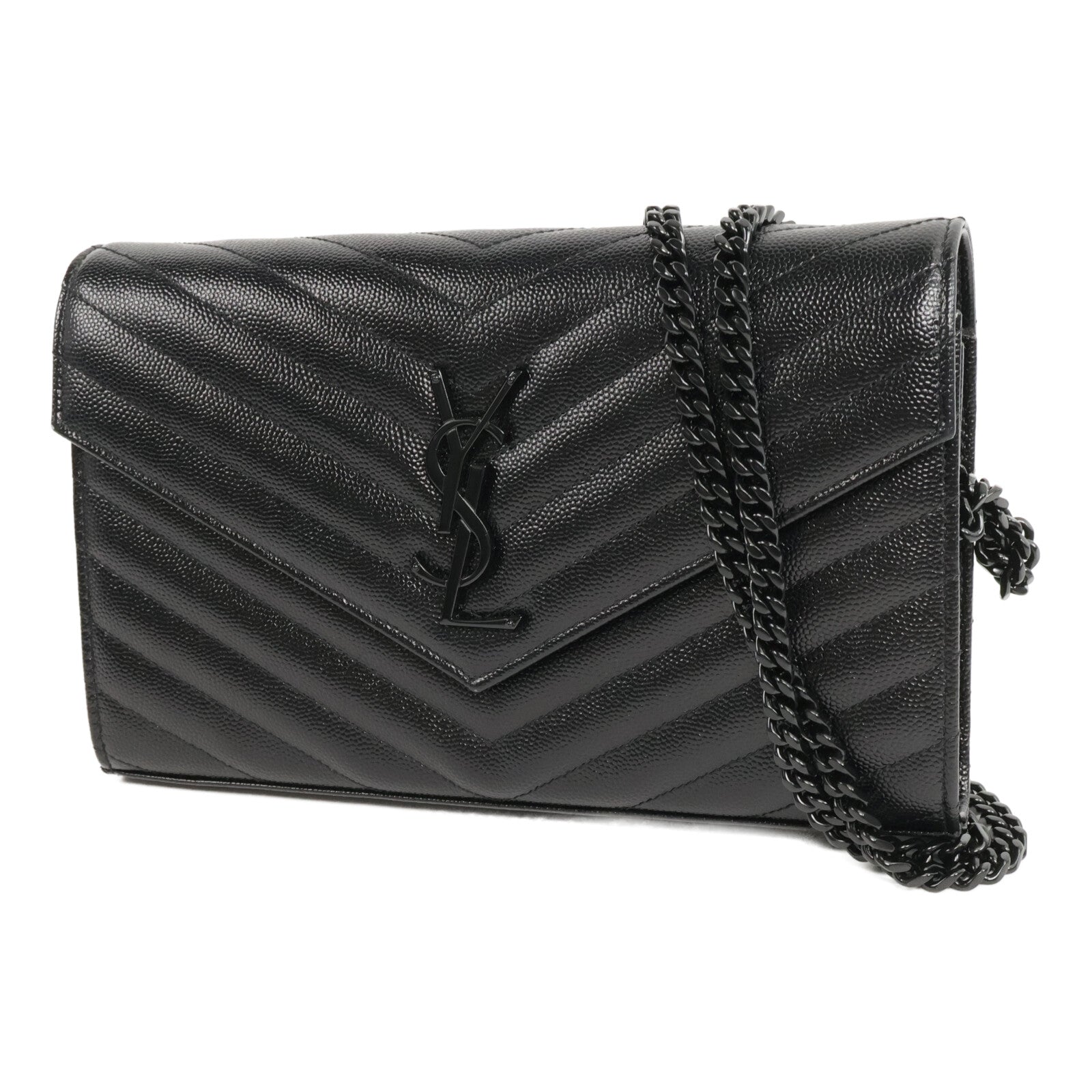SAINT LAURENT 牛皮皮革Cassandre Envelope肩背袋