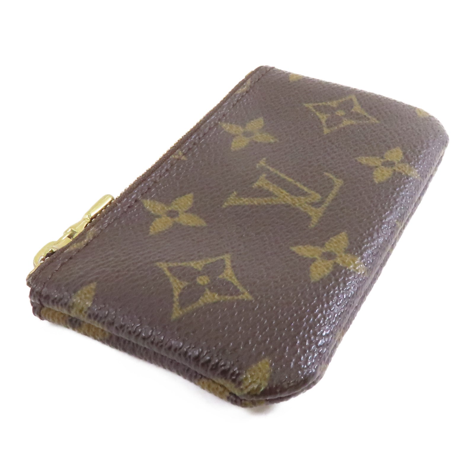 LOUIS VUITTON Monogram Coins Case金扣零錢包棕色