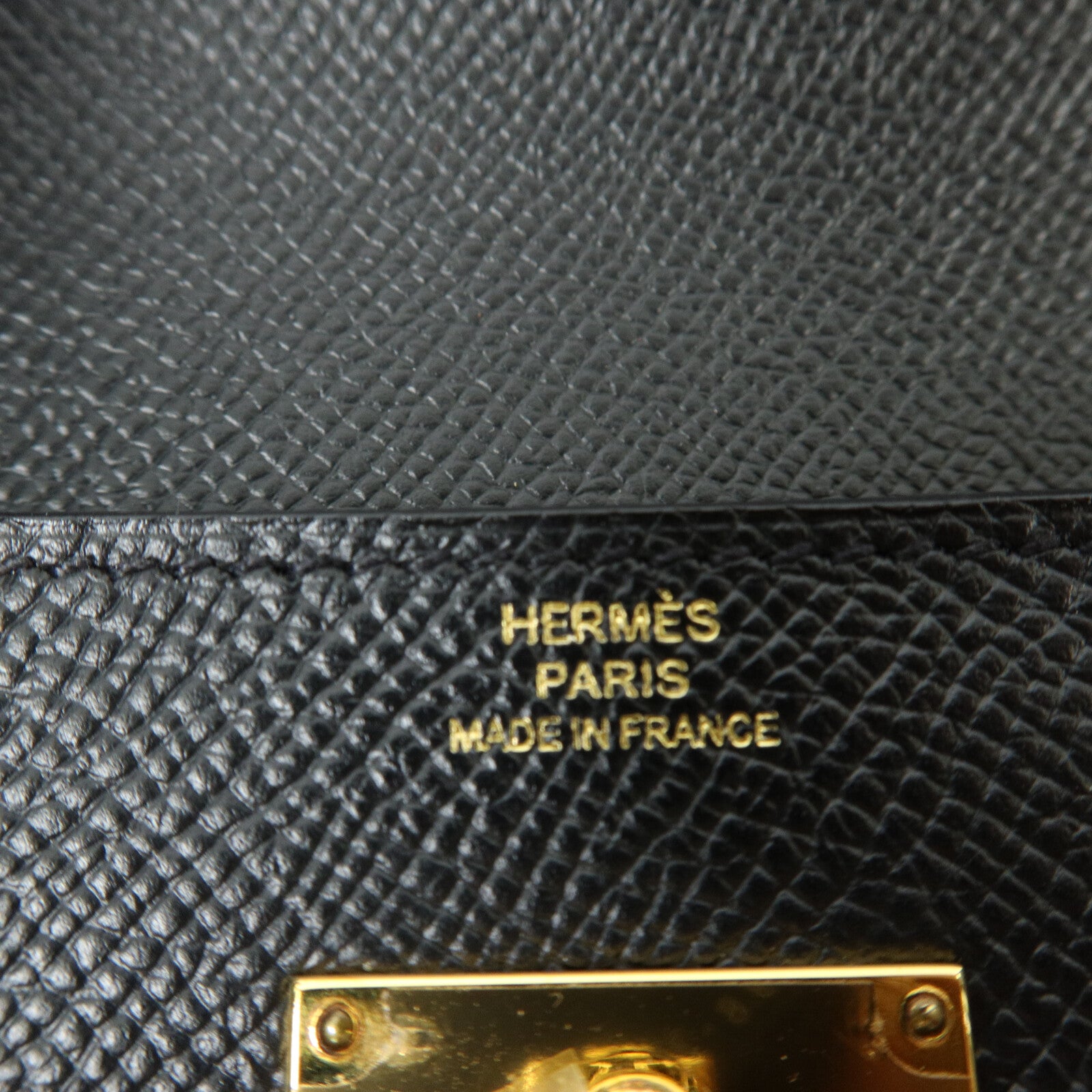 HERMES Epsom皮革Kelly Long Wallet長錢包Noir