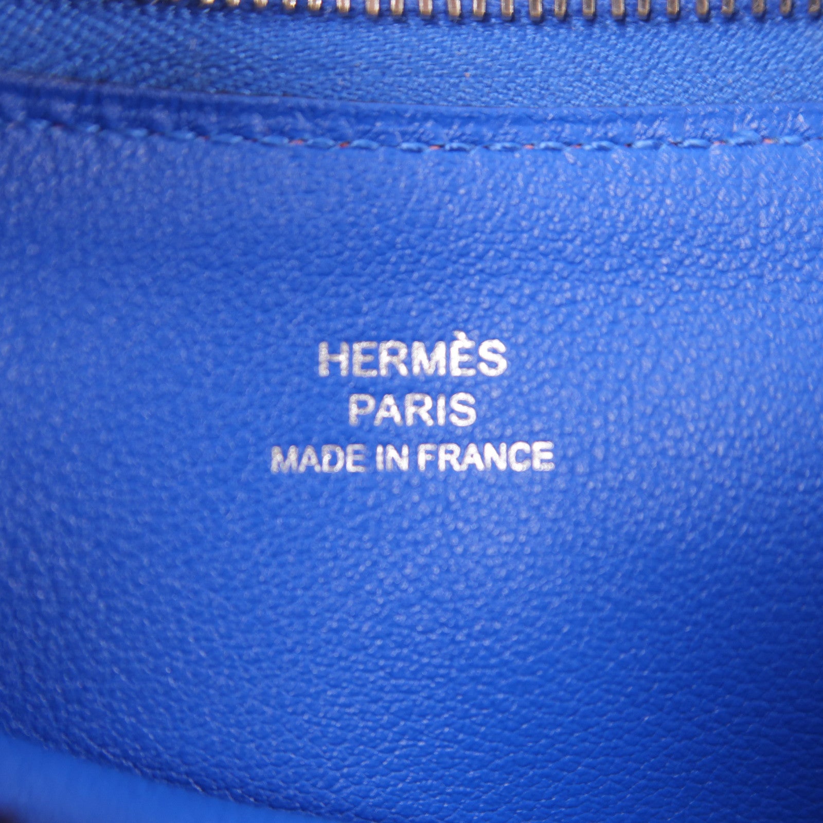 HERMES Swift皮革Carre Pocket銀扣手拿包Navy