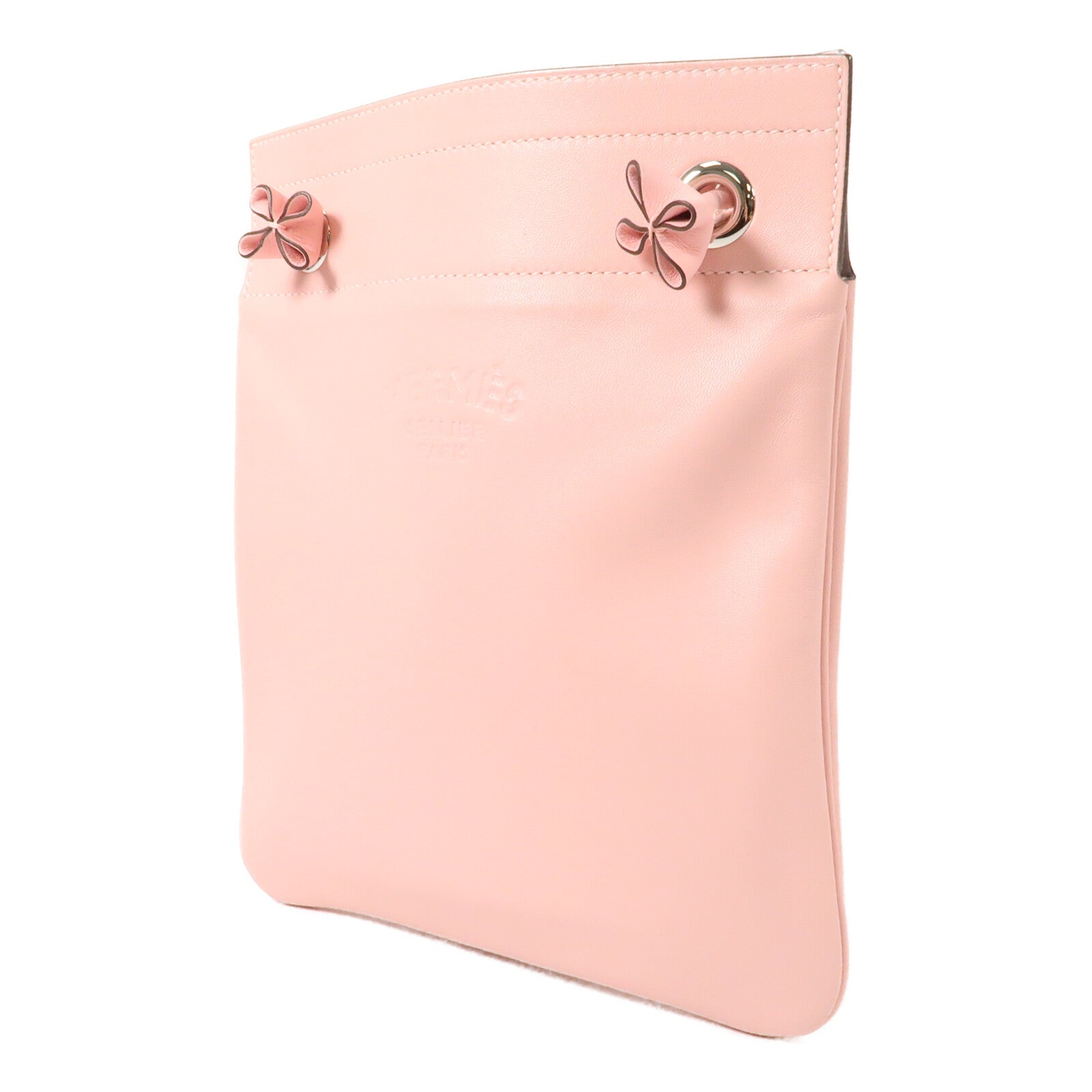 HERMES Swift皮革Aline Mini銀扣肩背袋Rose Sakura