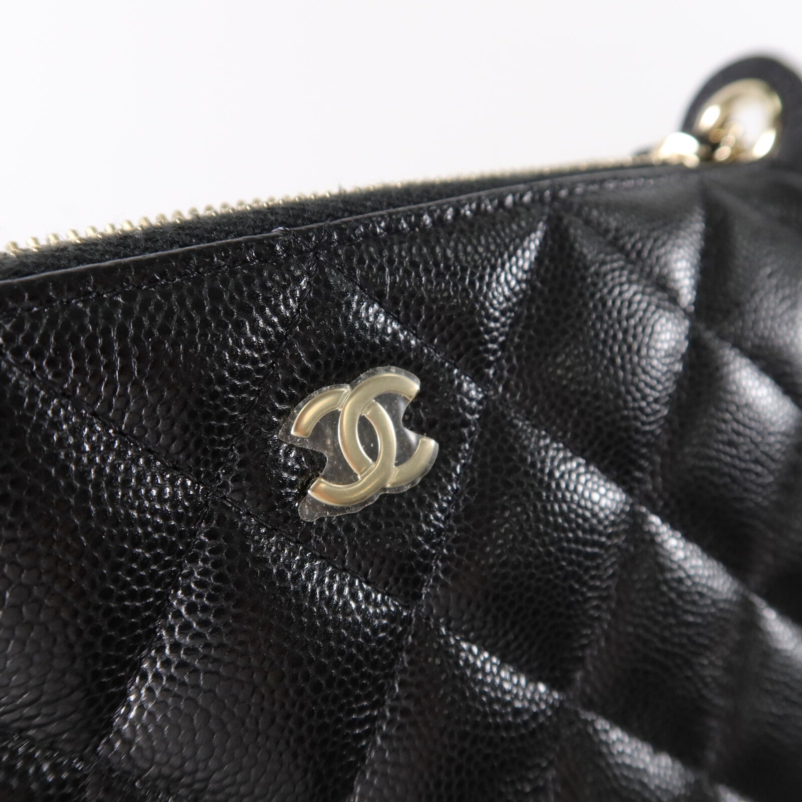 CHANEL 牛皮皮革Clutch With Chain鏈帶肩背袋