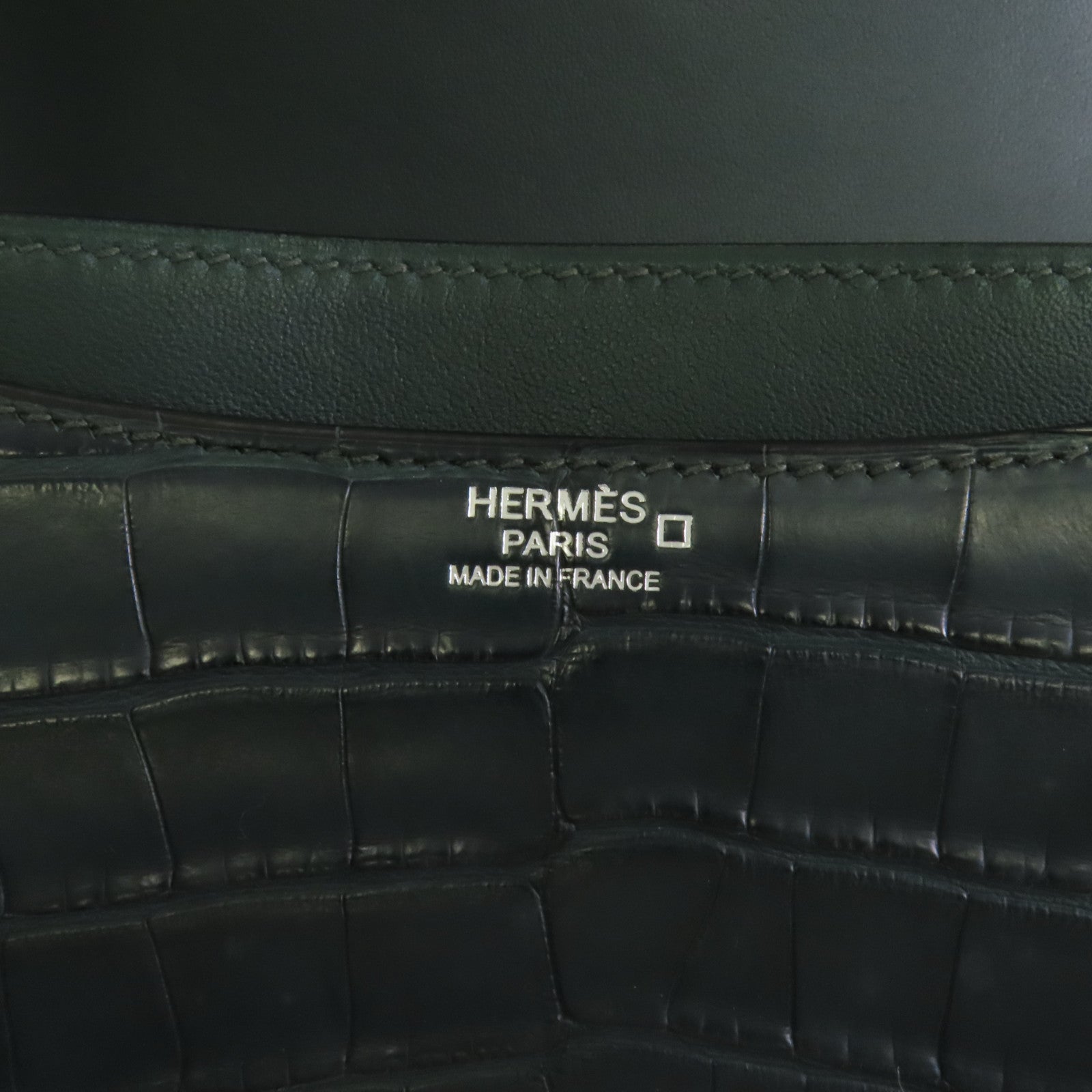 HERMES 鱷魚皮革Constance 24金扣肩背袋