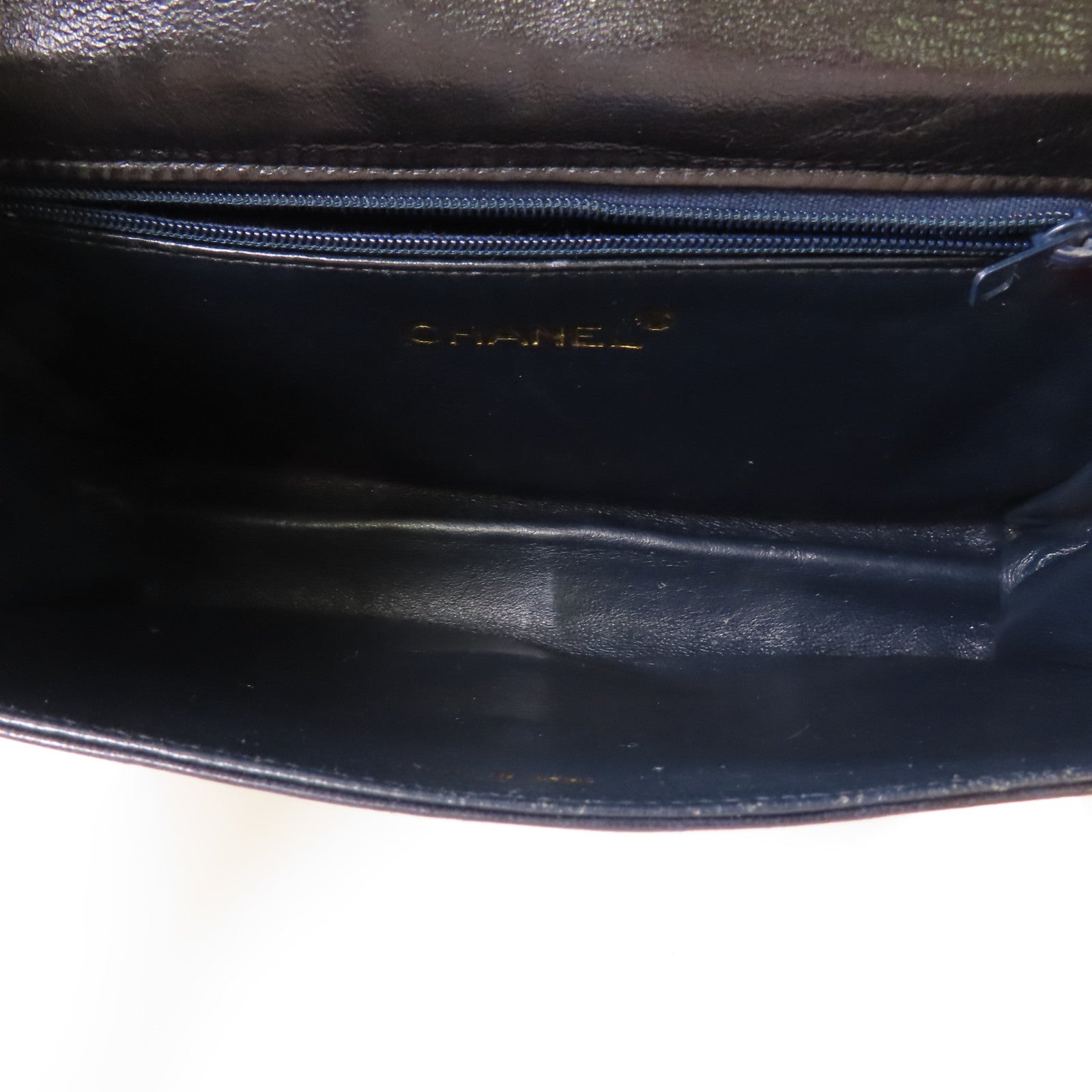 CHANEL 羊皮皮革Vintage Chain Shoulder金扣鏈帶肩背袋