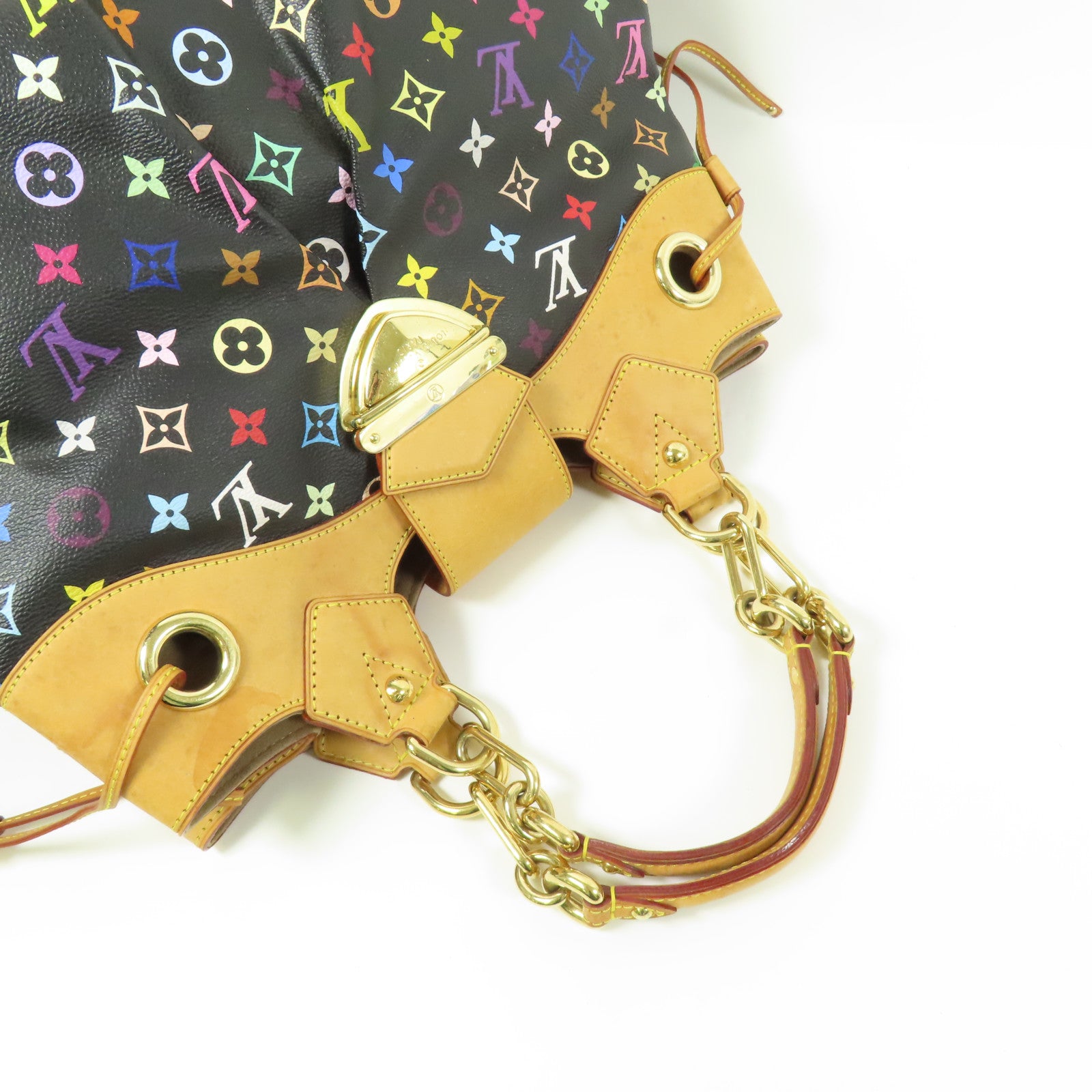 LOUIS VUITTON LV GHW Ursula Shoulder Bag M40124 Monogram Multicolore Black