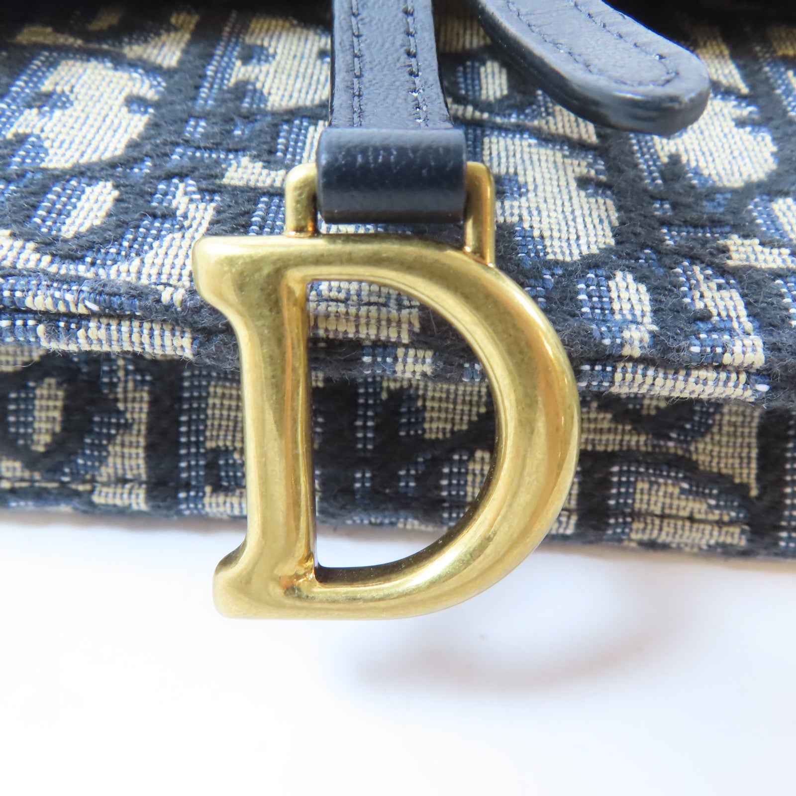 Dior 帆布Waist Bag金扣腰包藍色