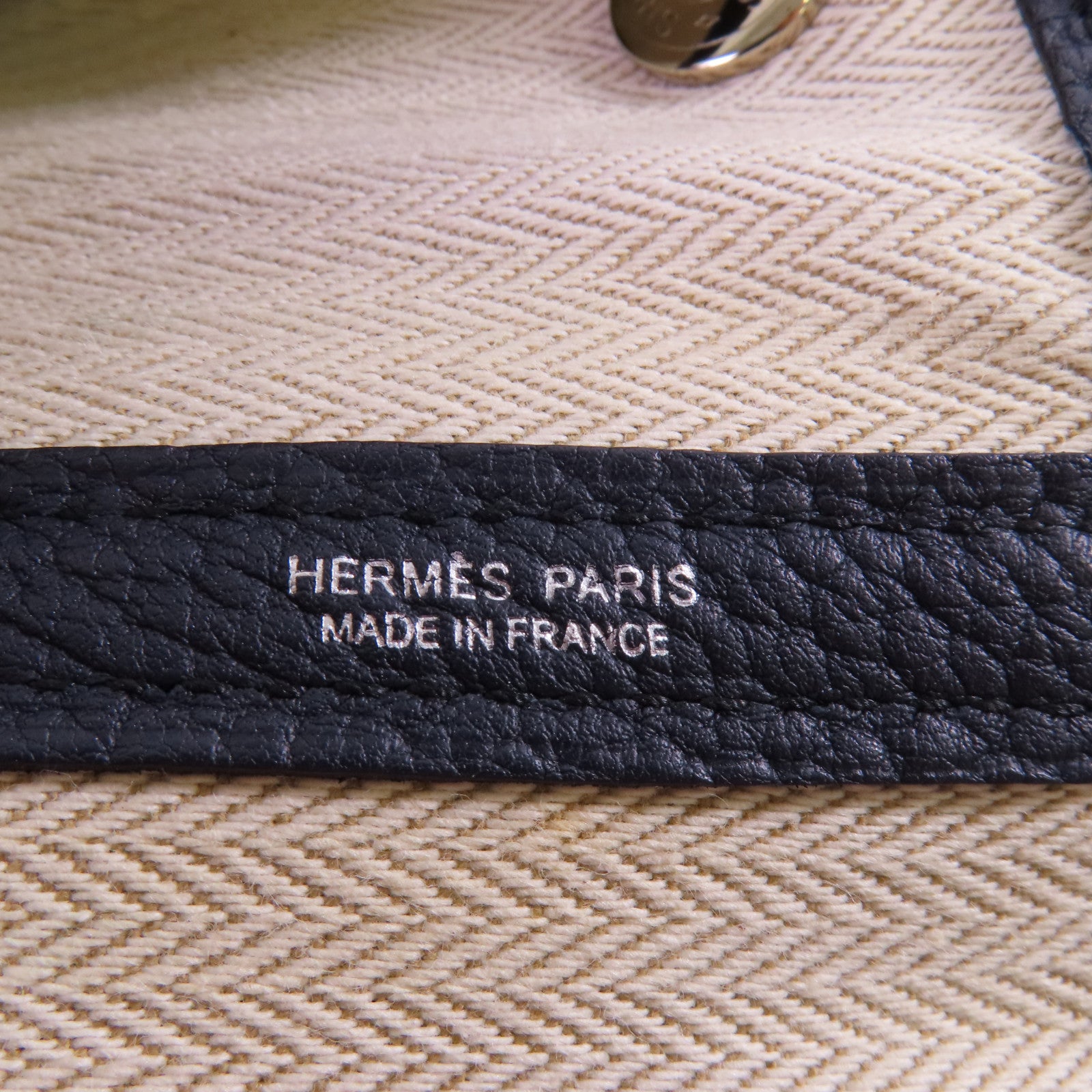 HERMES Negonda皮革Garden Party PM銀扣手挽袋