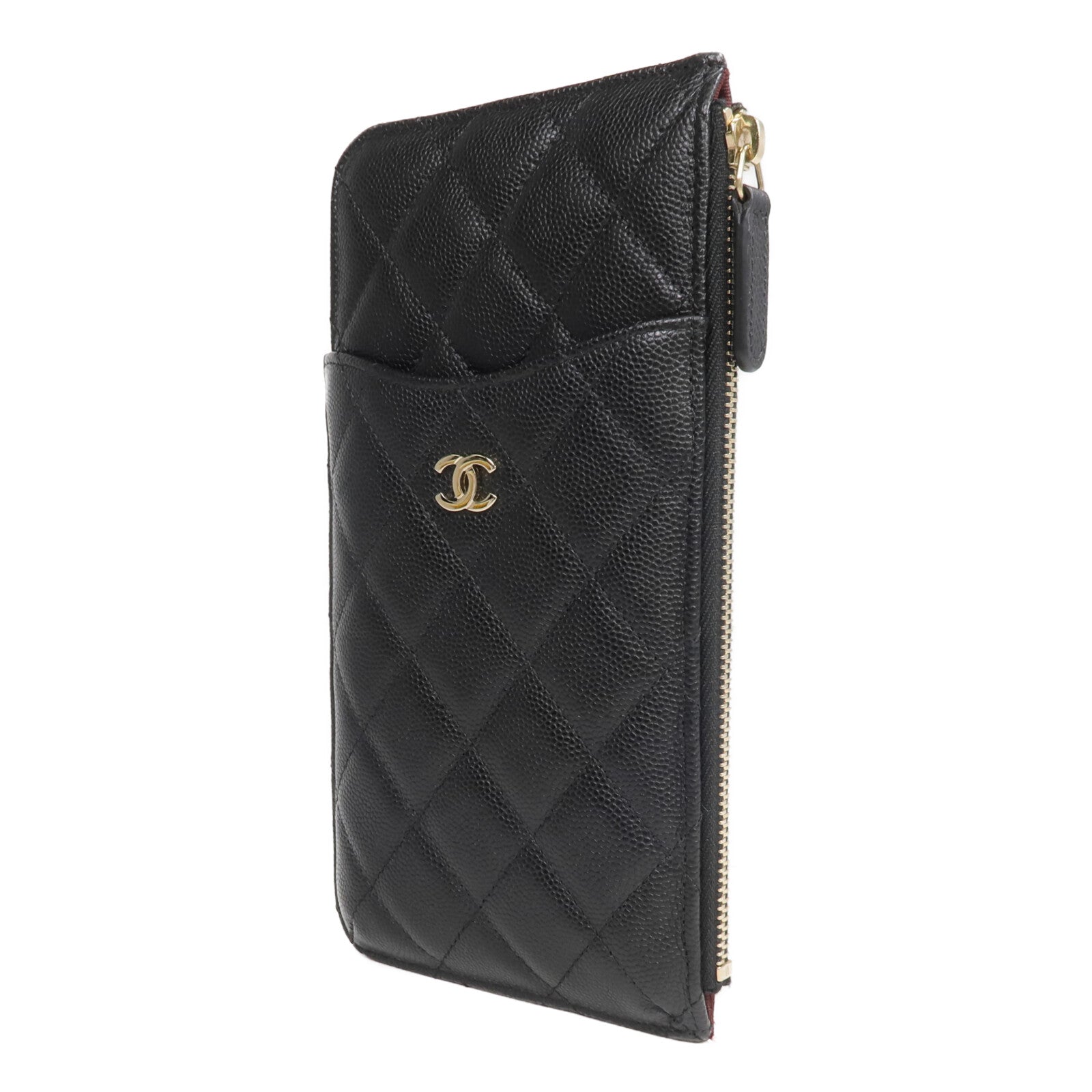 CHANEL 牛皮皮革Classic Phone Pouch with Zipper長錢包/手機袋