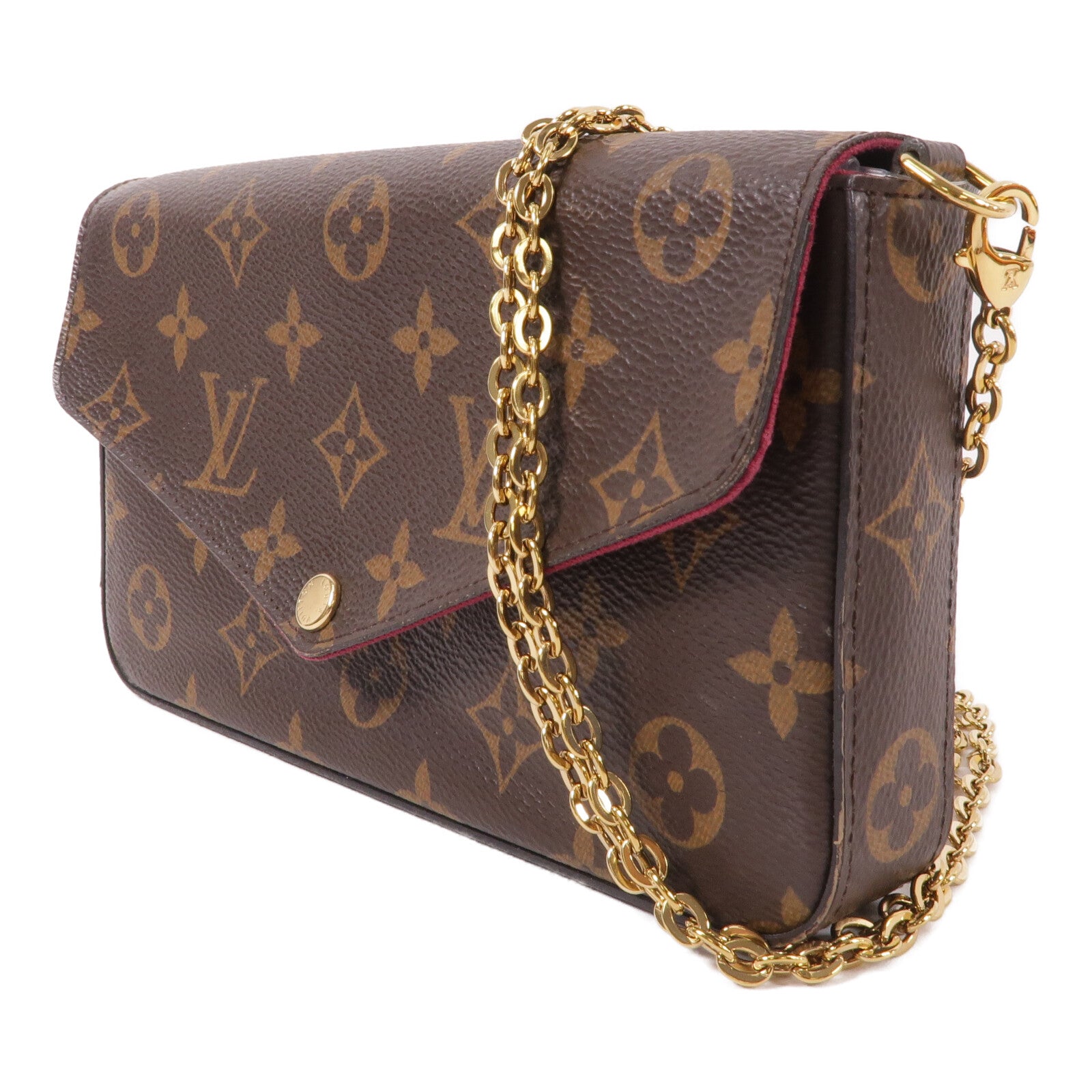 LOUIS VUITTON Monogram Pochette Felicie鏈帶肩背袋