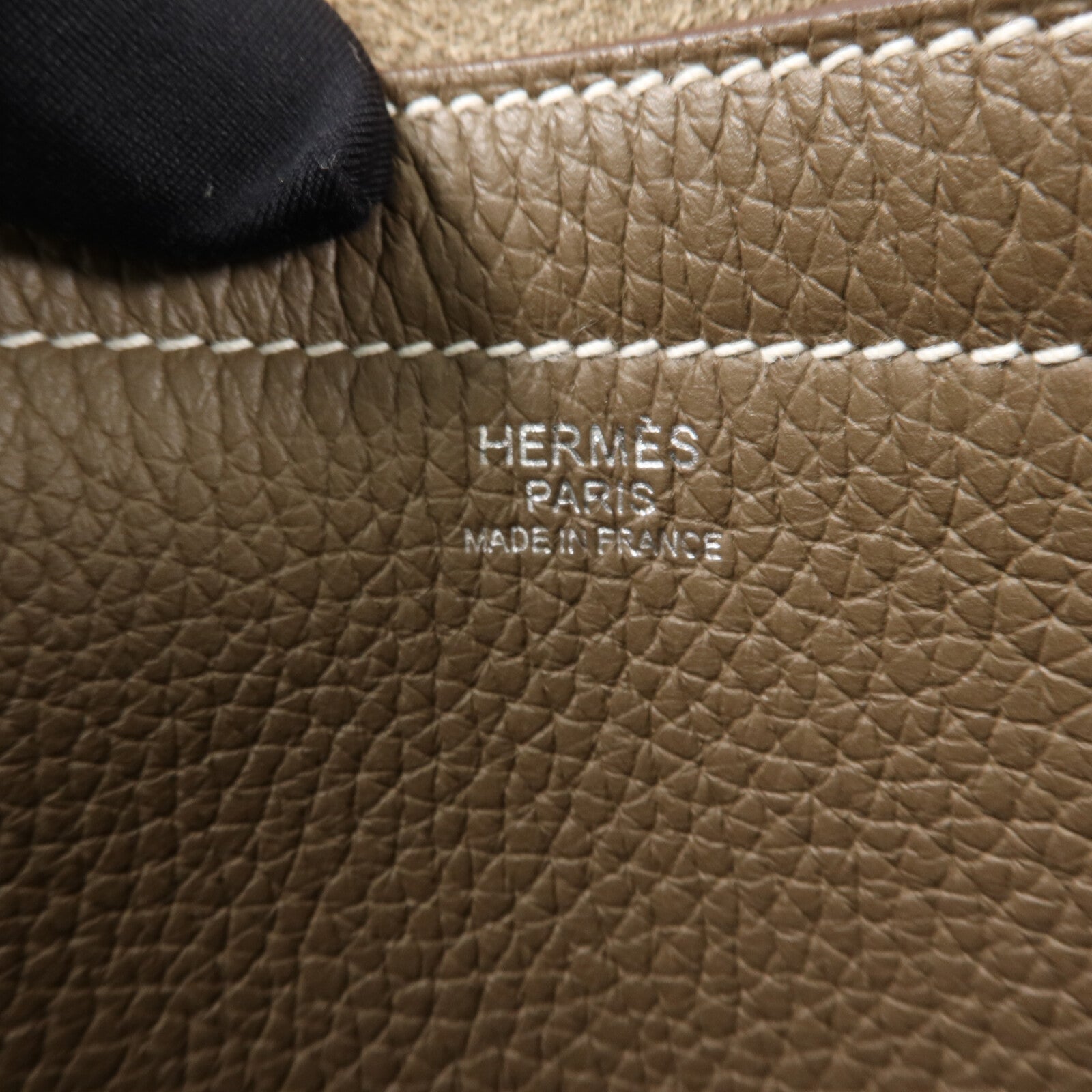 HERMES Clemence皮革Cabasellier 31肩背袋Etoupe