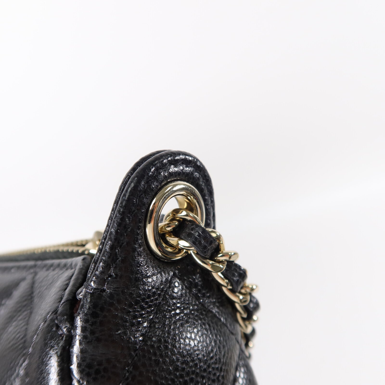 CHANEL 牛皮皮革Clutch With Chain鏈帶肩背袋