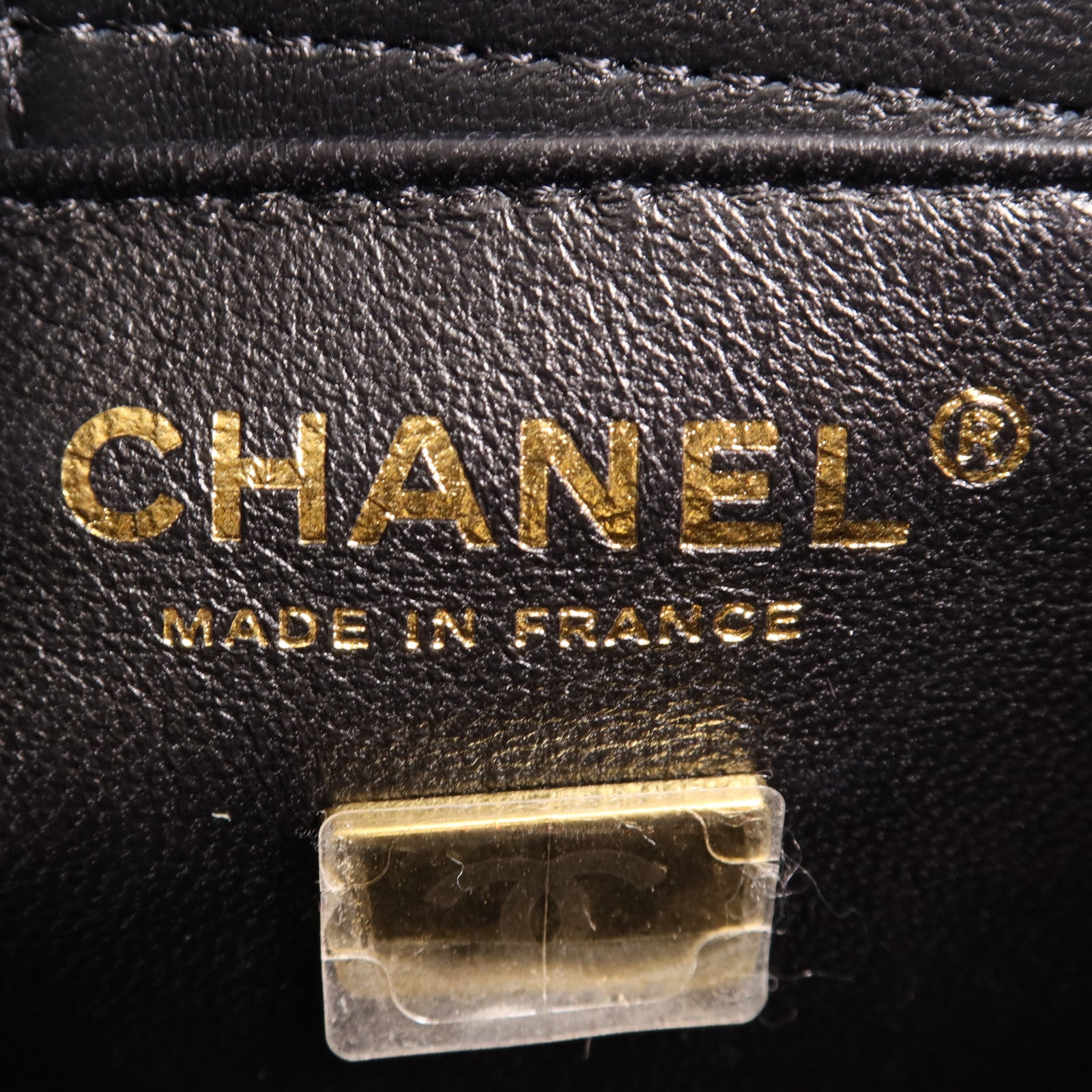 CHANEL 牛皮皮革Seasonal Mini Tote金扣鏈帶肩背袋