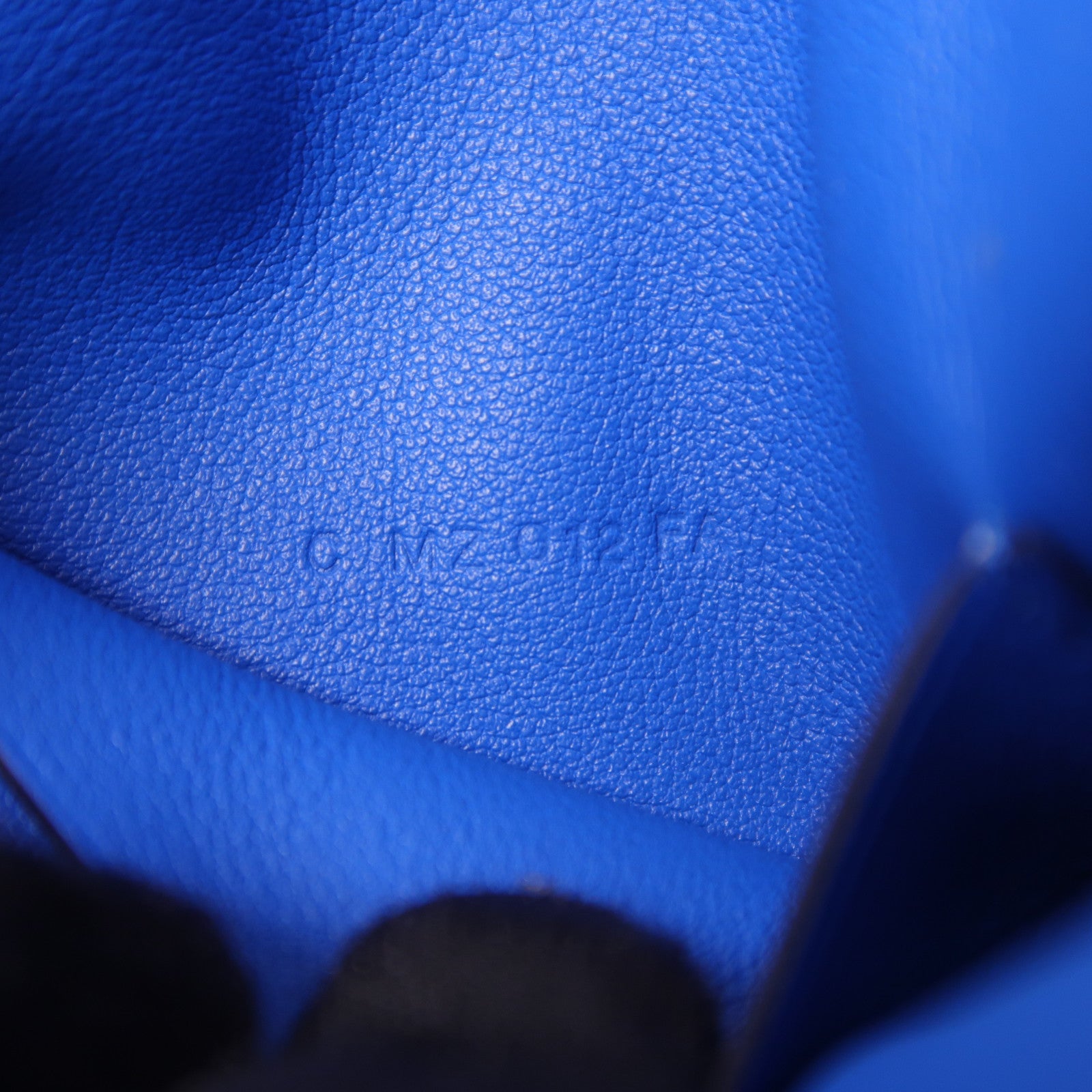 HERMES Swift皮革Carre Pocket銀扣手拿包Navy