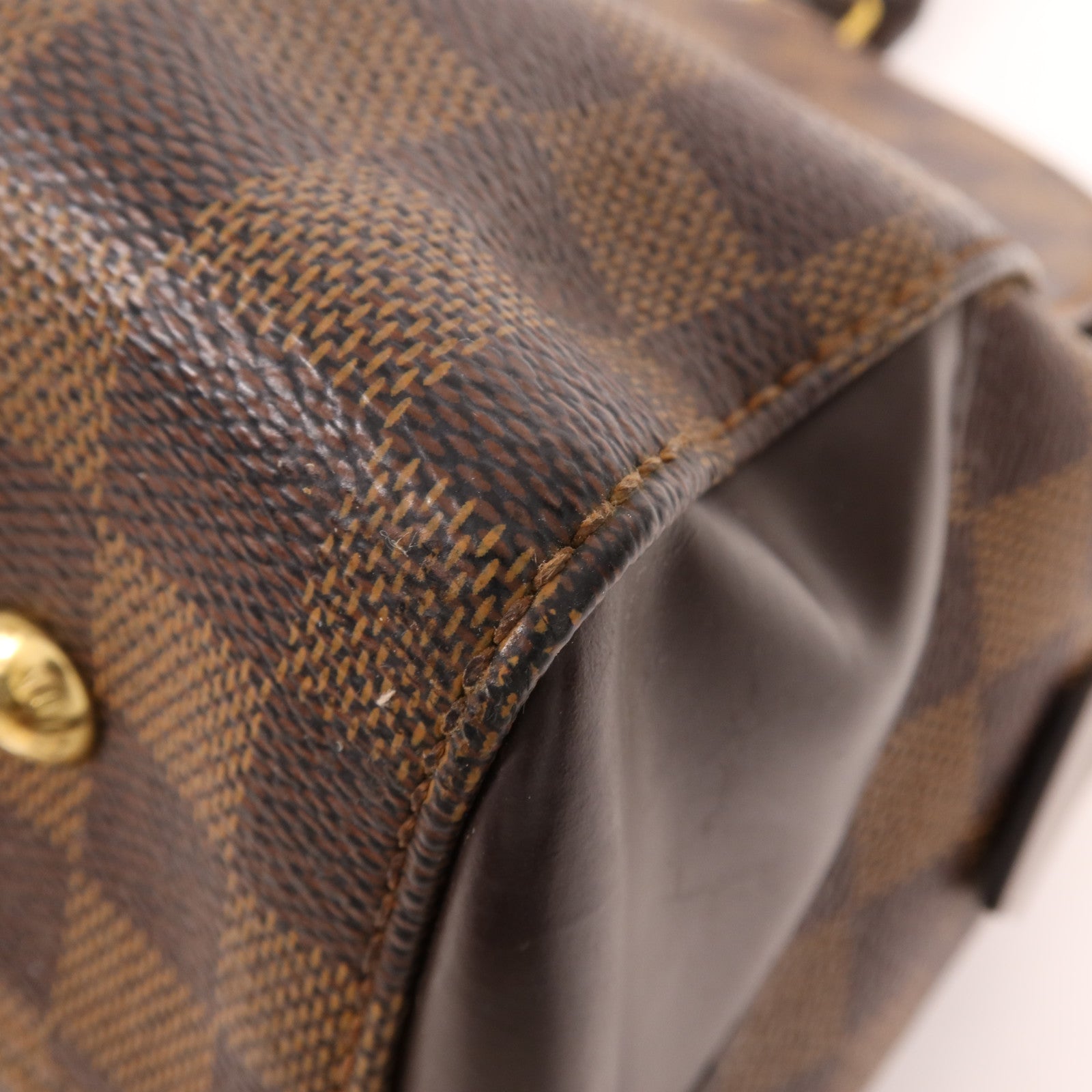 LOUIS VUITTON Damier Kensington Bowling金扣手挽袋