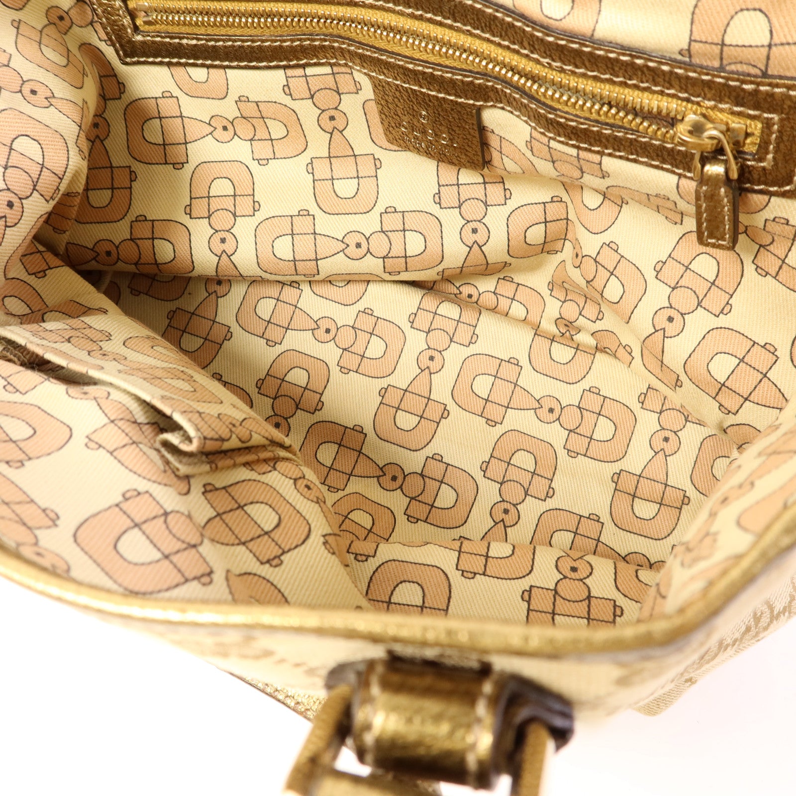 GUCCI 帆布Hand Bag金扣手挽袋