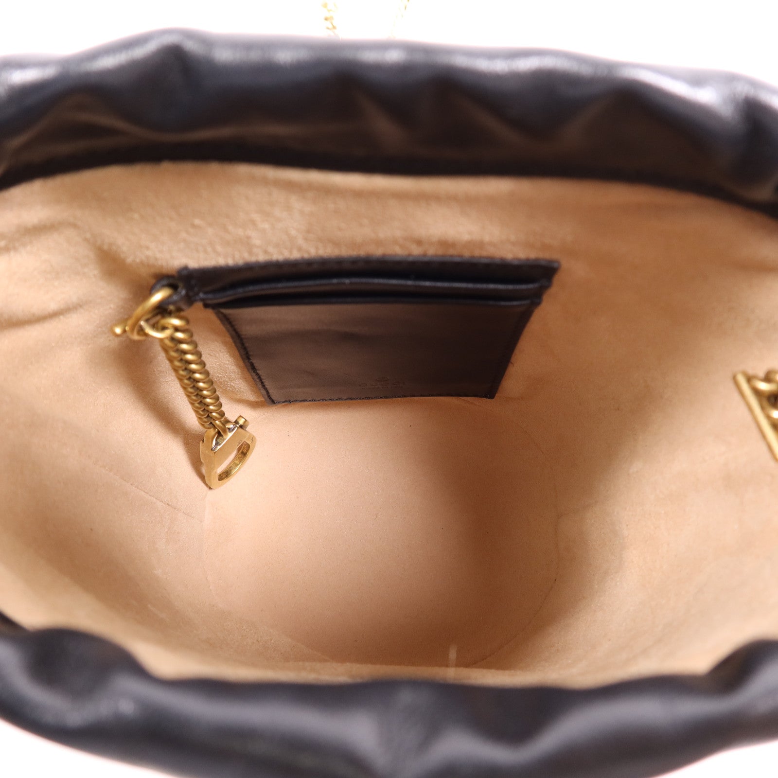 GUCCI 牛皮皮革GG Marmont Bucket金扣肩背袋