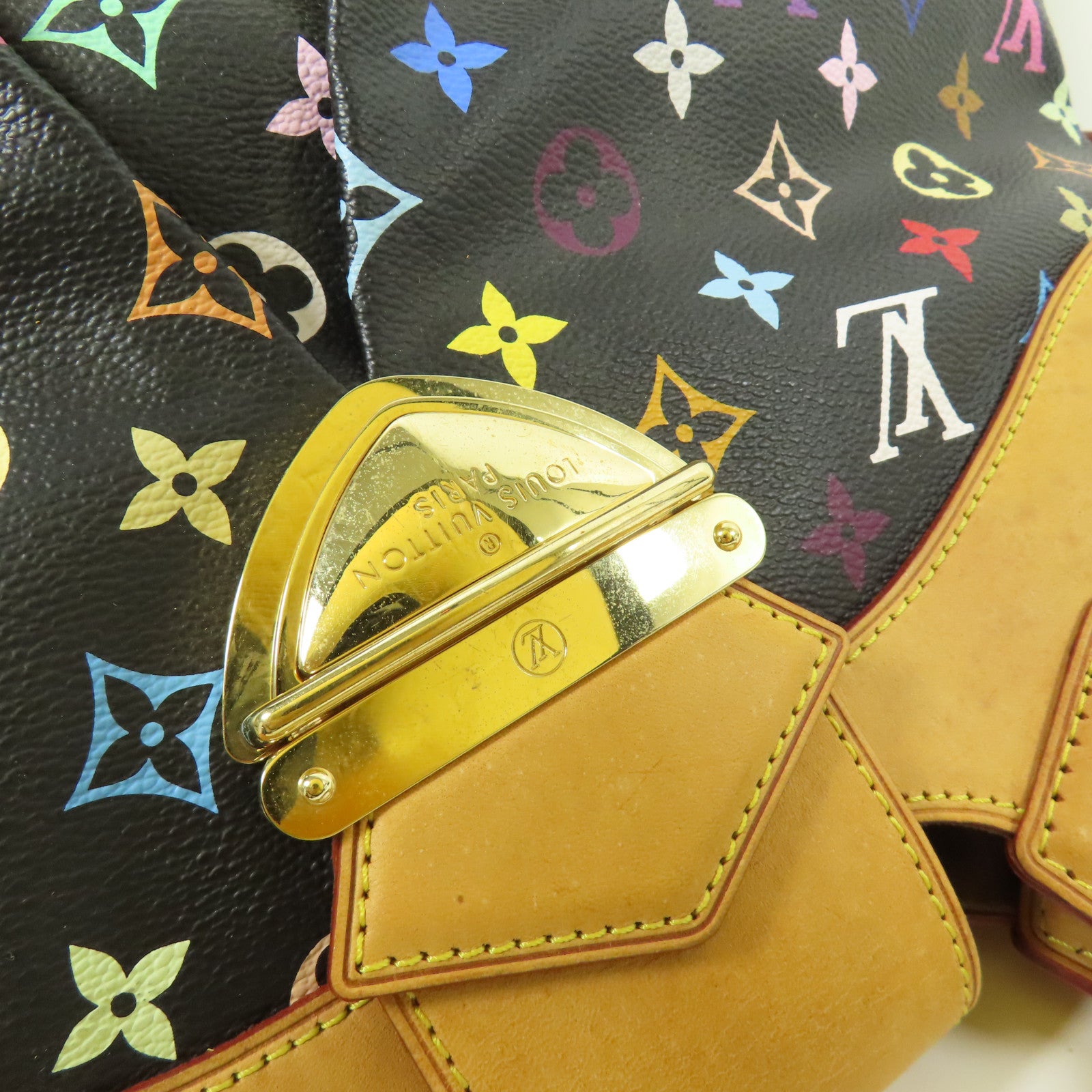 LOUIS VUITTON LV GHW Ursula Shoulder Bag M40124 Monogram Multicolore Black