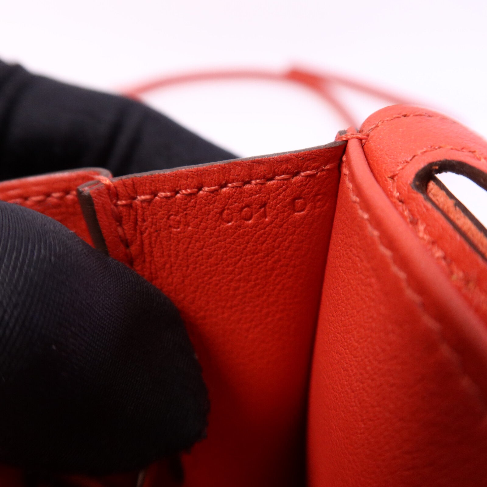 HERMES Swift皮革Halzan Mini銀扣肩背袋Rouge Tomate
