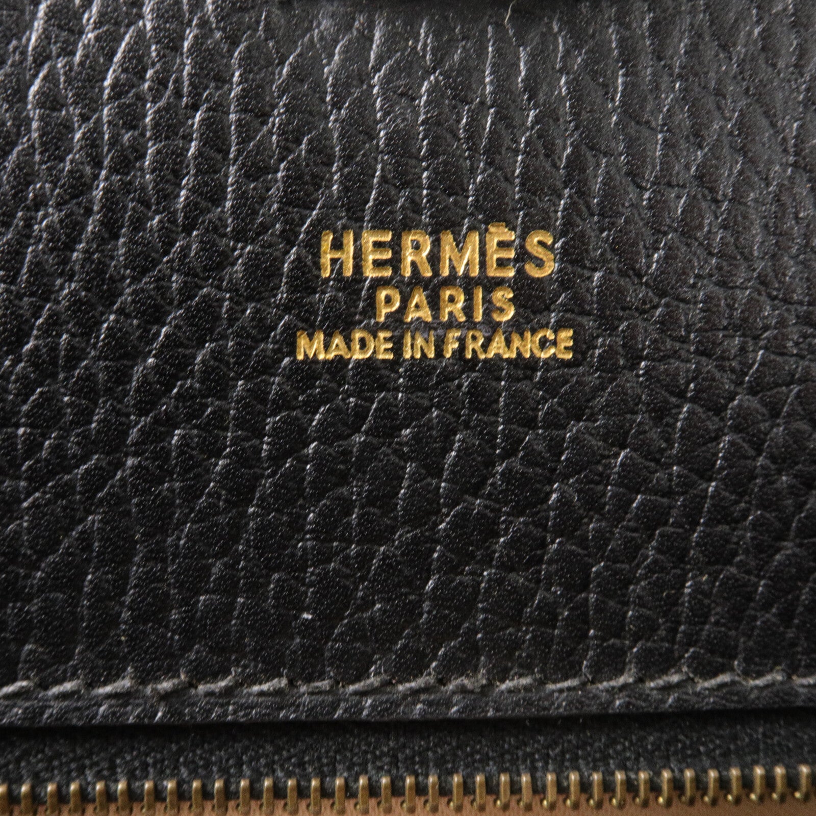 HERMES Fjord皮革Sorbonne Tote手挽袋Noir