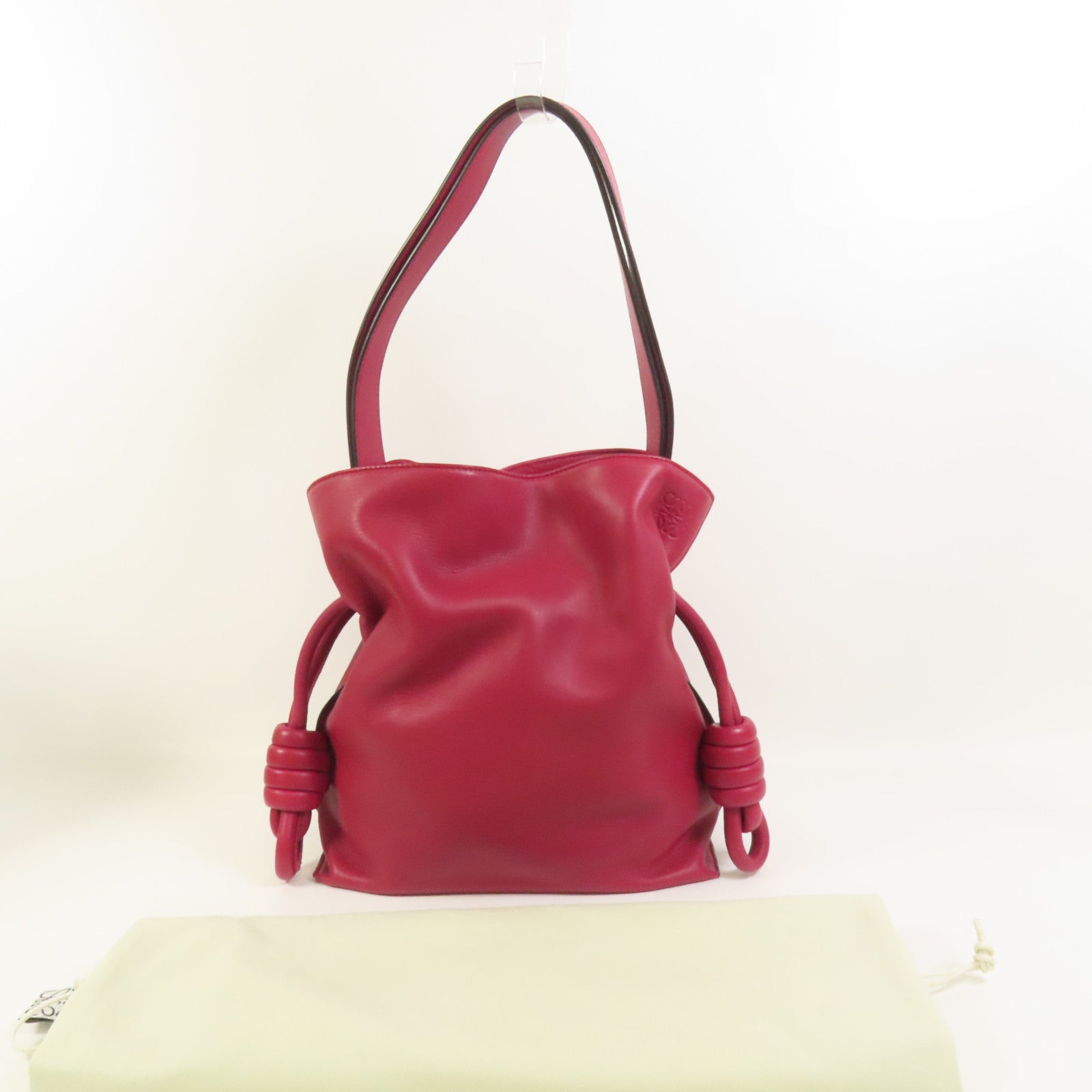 LOEWE 牛皮皮革Flamenco Knot肩背袋