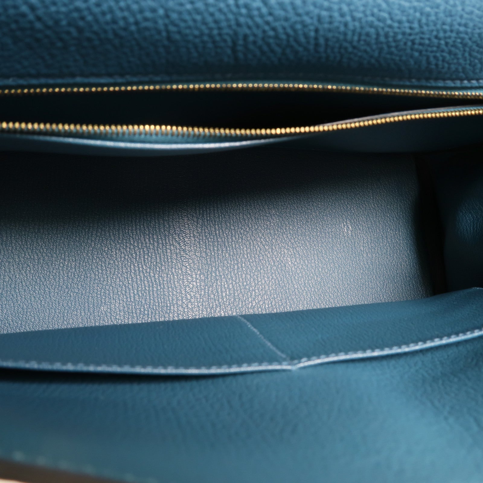 HERMES Togo皮革Kelly 32金扣手挽肩背兩用袋Cobalt
