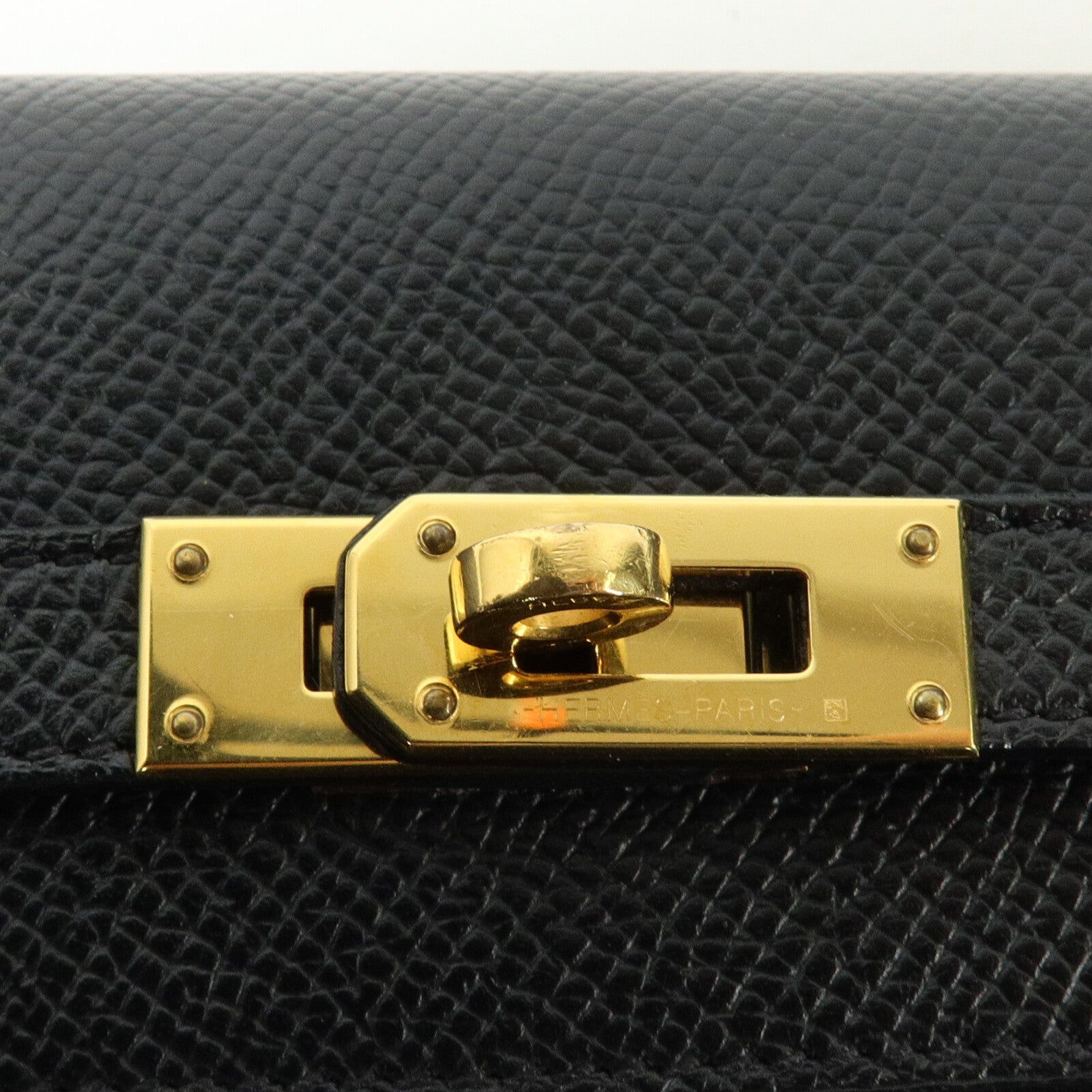 HERMES Epsom皮革Kelly Long Wallet長錢包Noir