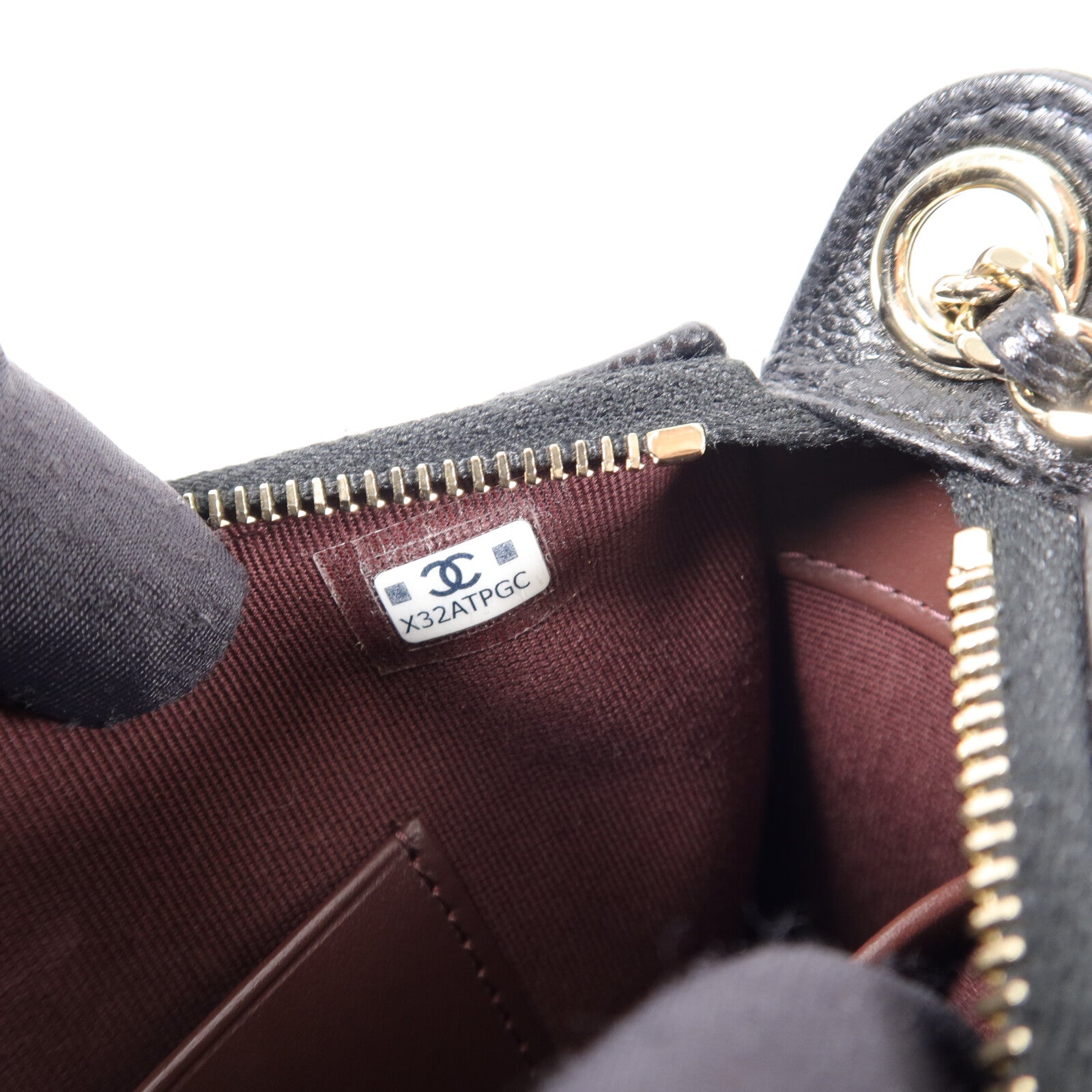 CHANEL 牛皮皮革Clutch With Chain鏈帶肩背袋