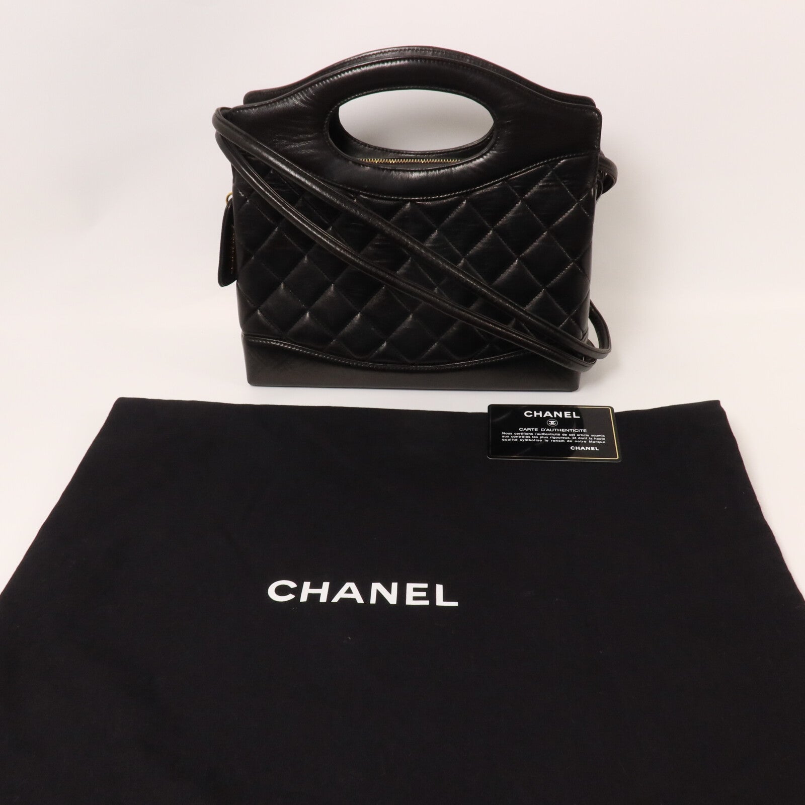 CHANEL 羊皮皮革Vintage手挽肩背兩用袋