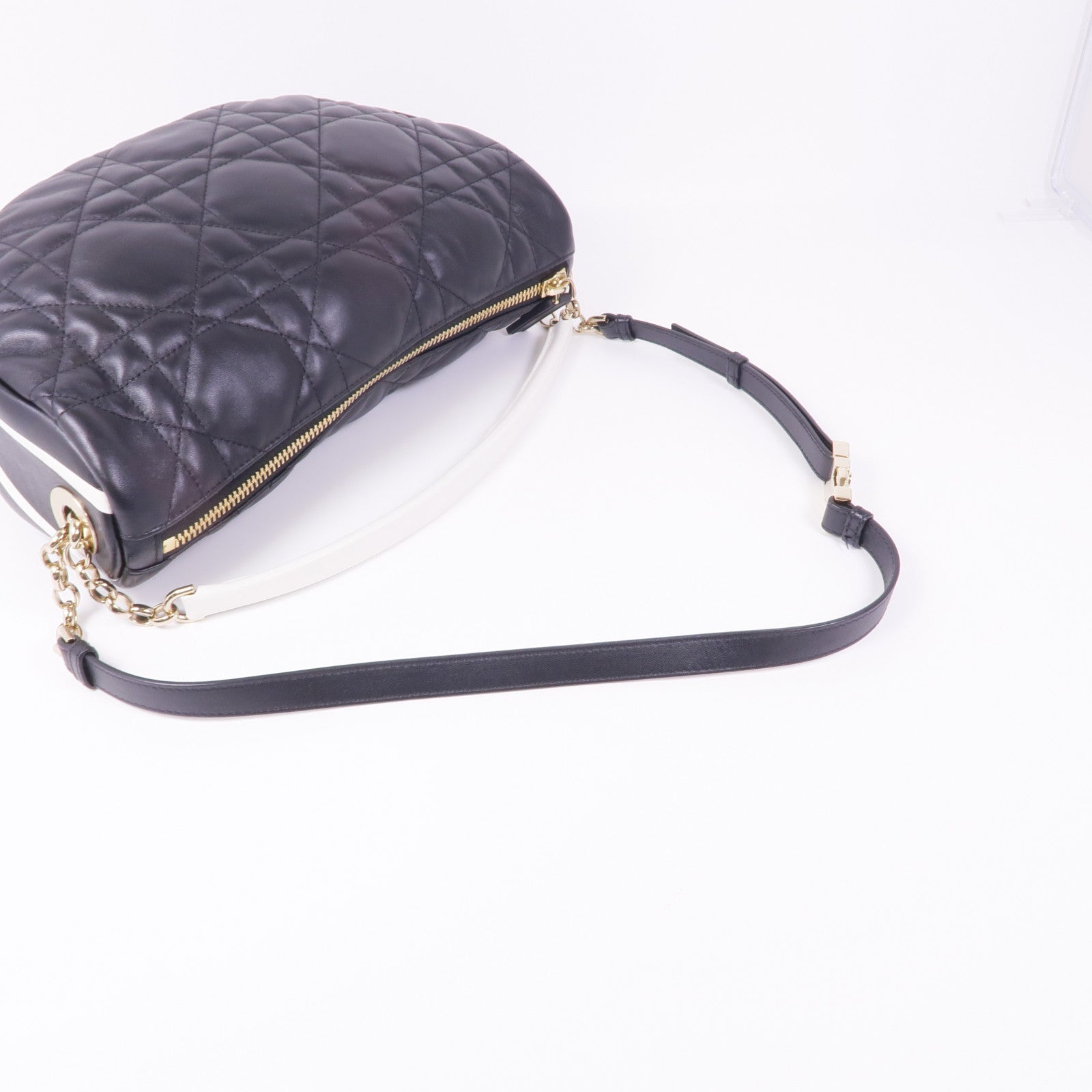 Dior 牛皮皮革Hobo Bag金扣手挽肩背兩用袋