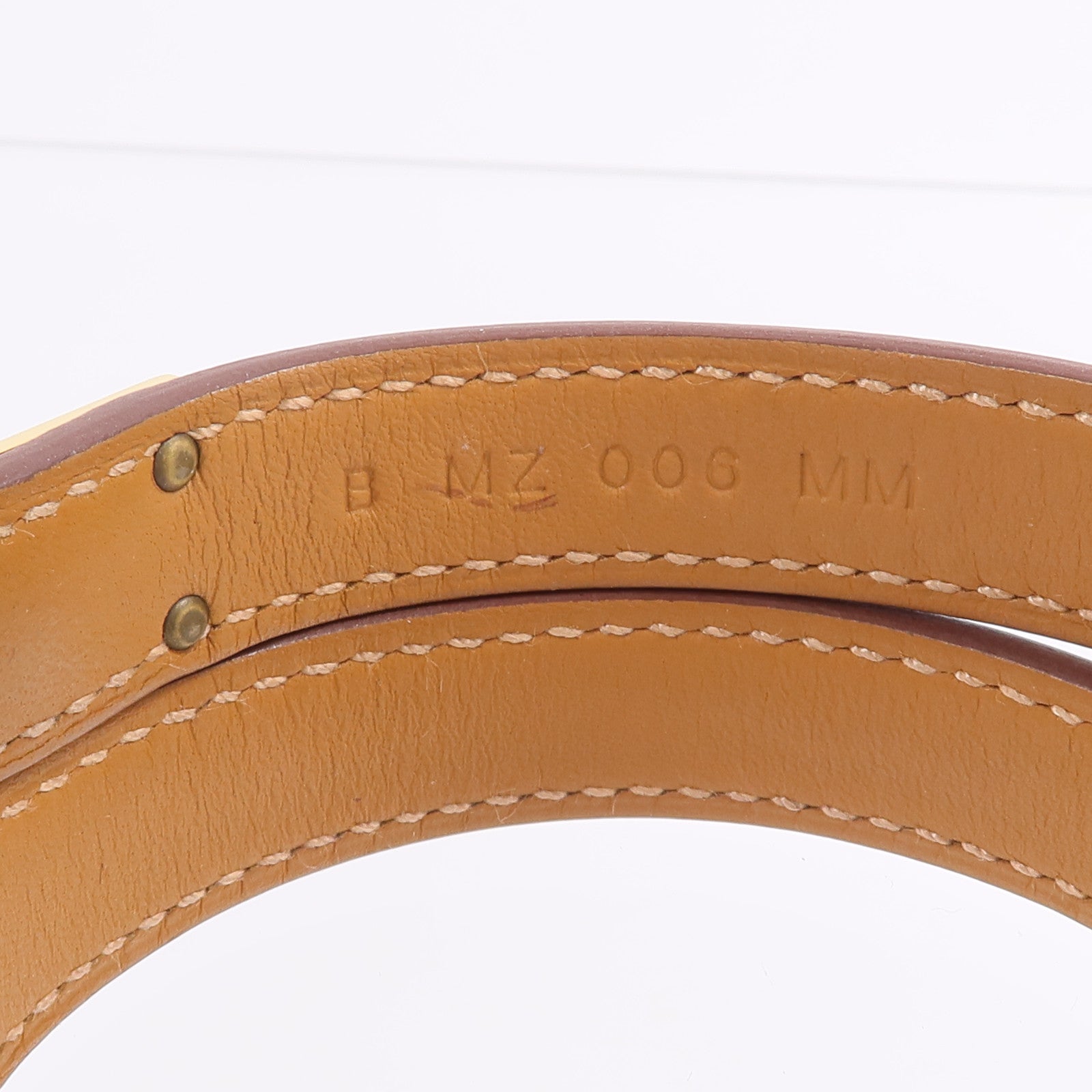 HERMES Swift皮革Mini Kelly Double Tour Bracelet手帶Gold