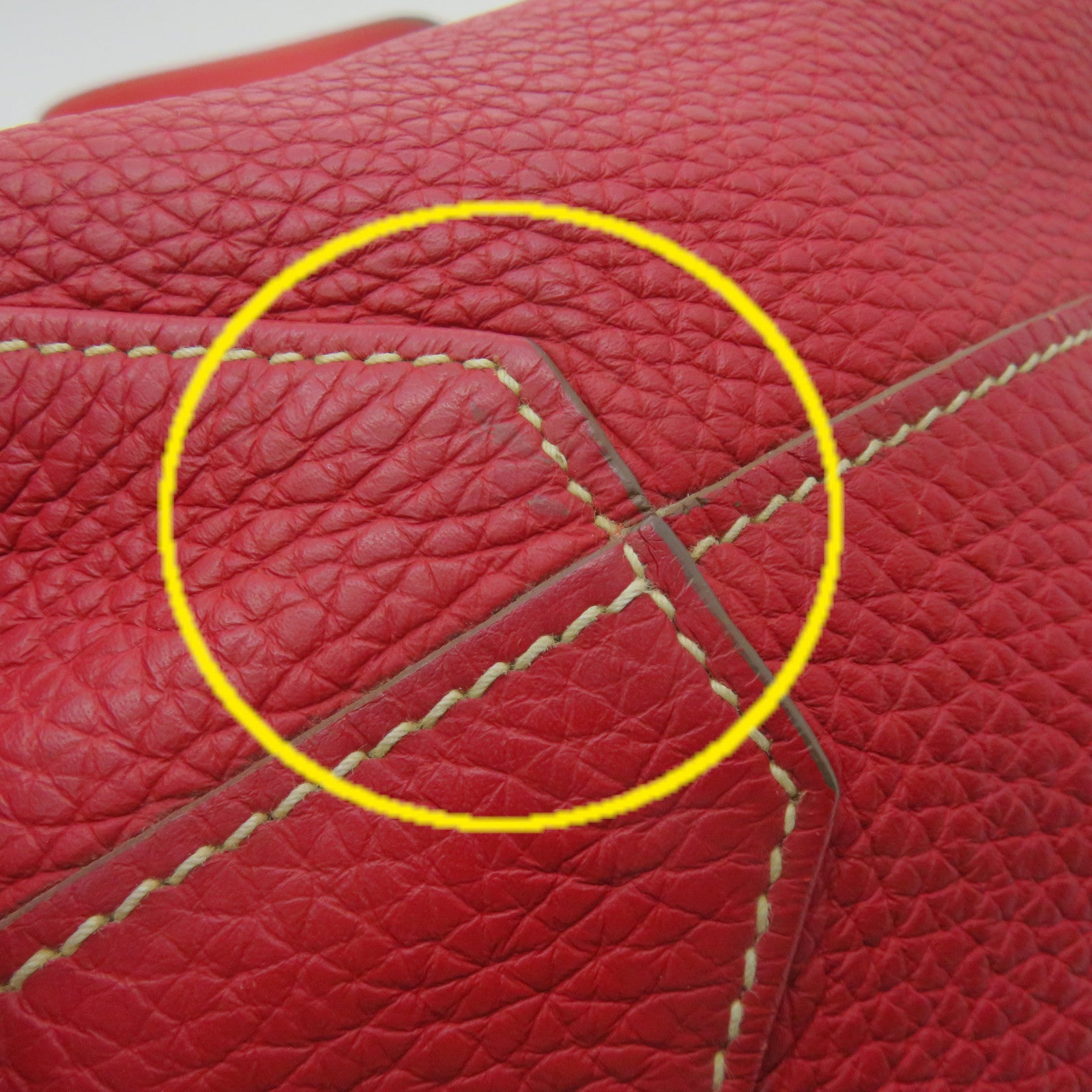 HERMES 【激減優惠】Clemence皮革Double Sens Shoulder Bag肩背袋法拉利紅/蜜桃紅