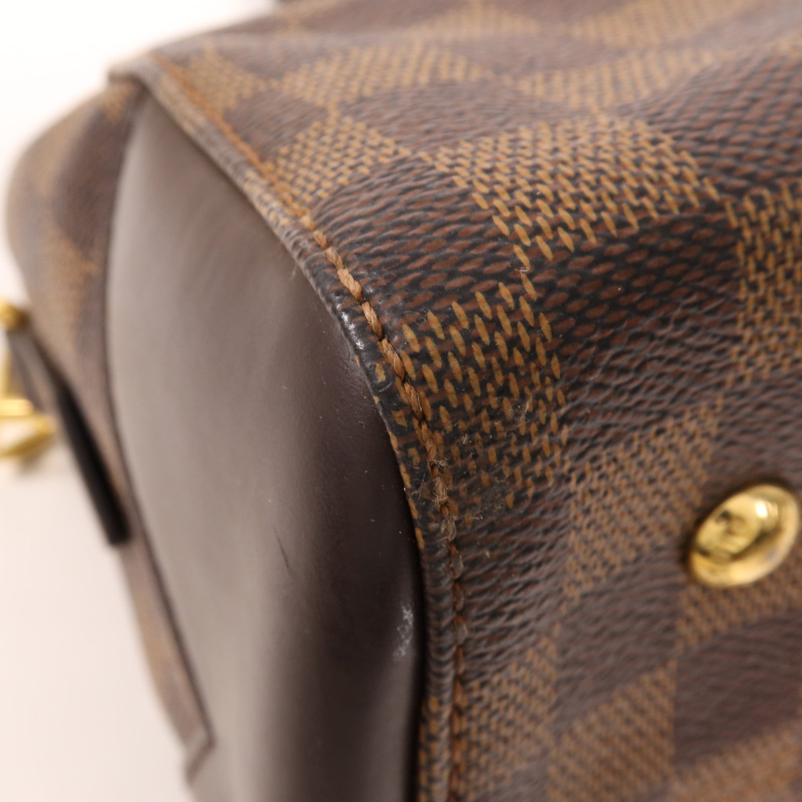LOUIS VUITTON Damier Kensington Bowling金扣手挽袋